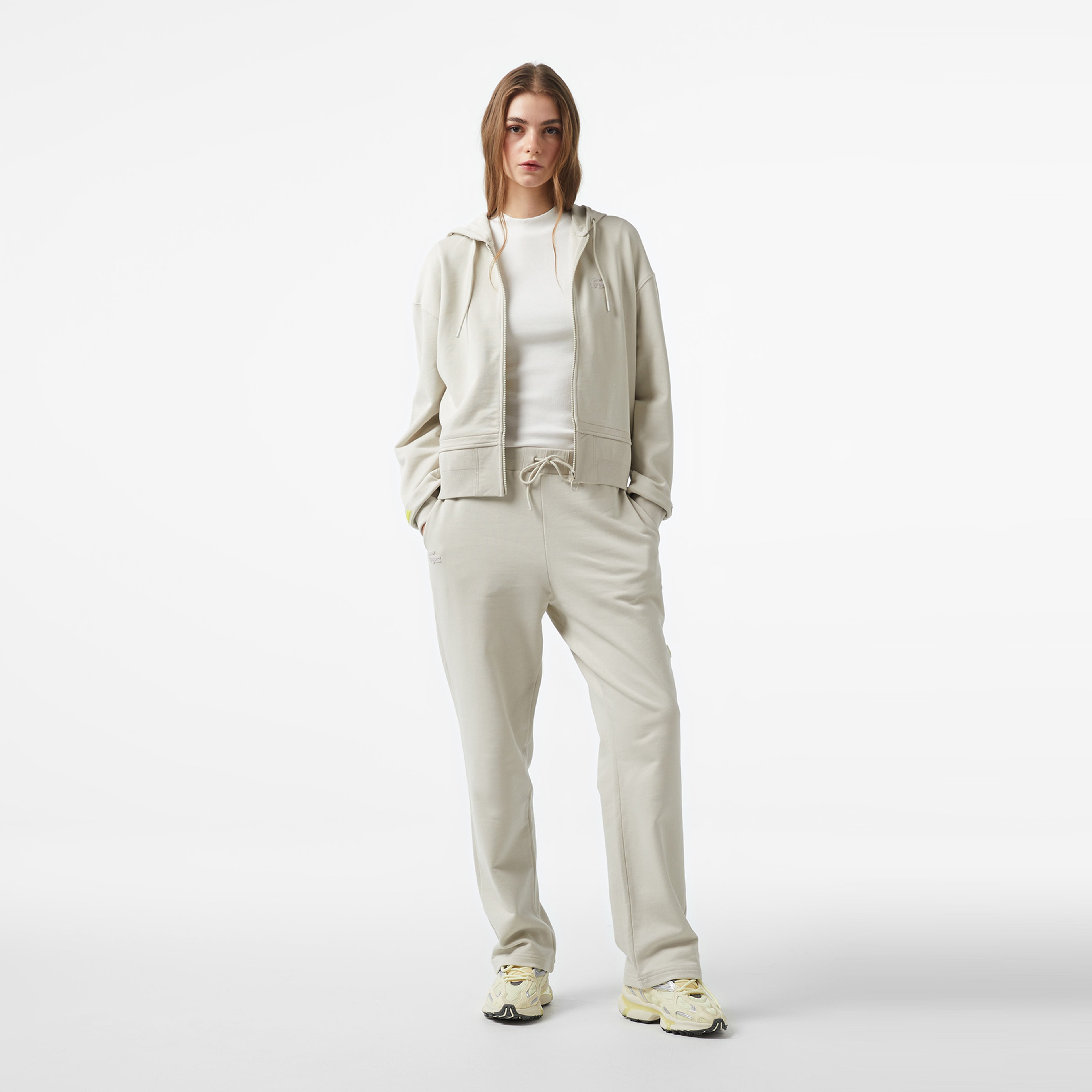 Lacoste x House of SuperStep Kadın Gri Hoodie