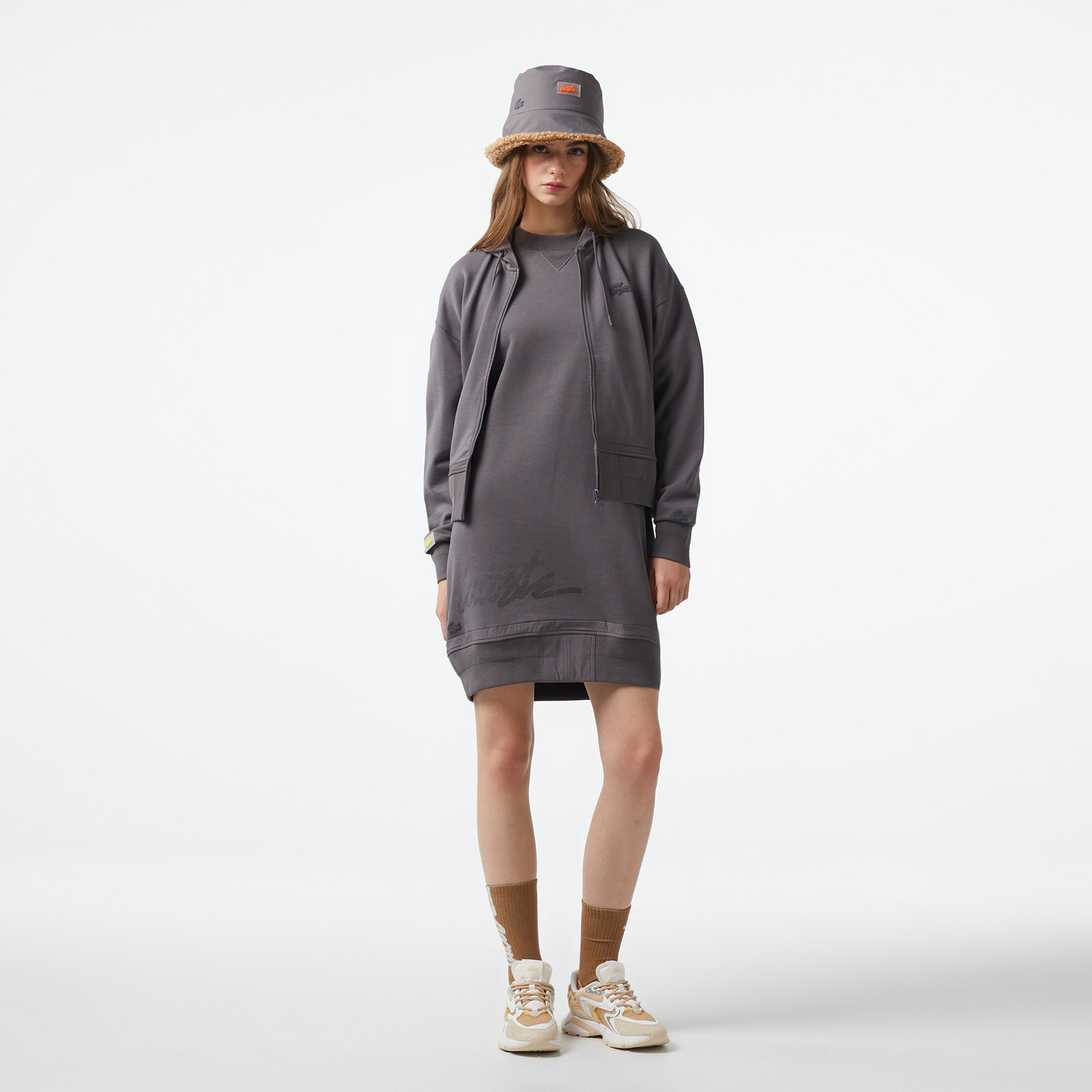 Lacoste x House of SuperStep Kadın Siyah Hoodie