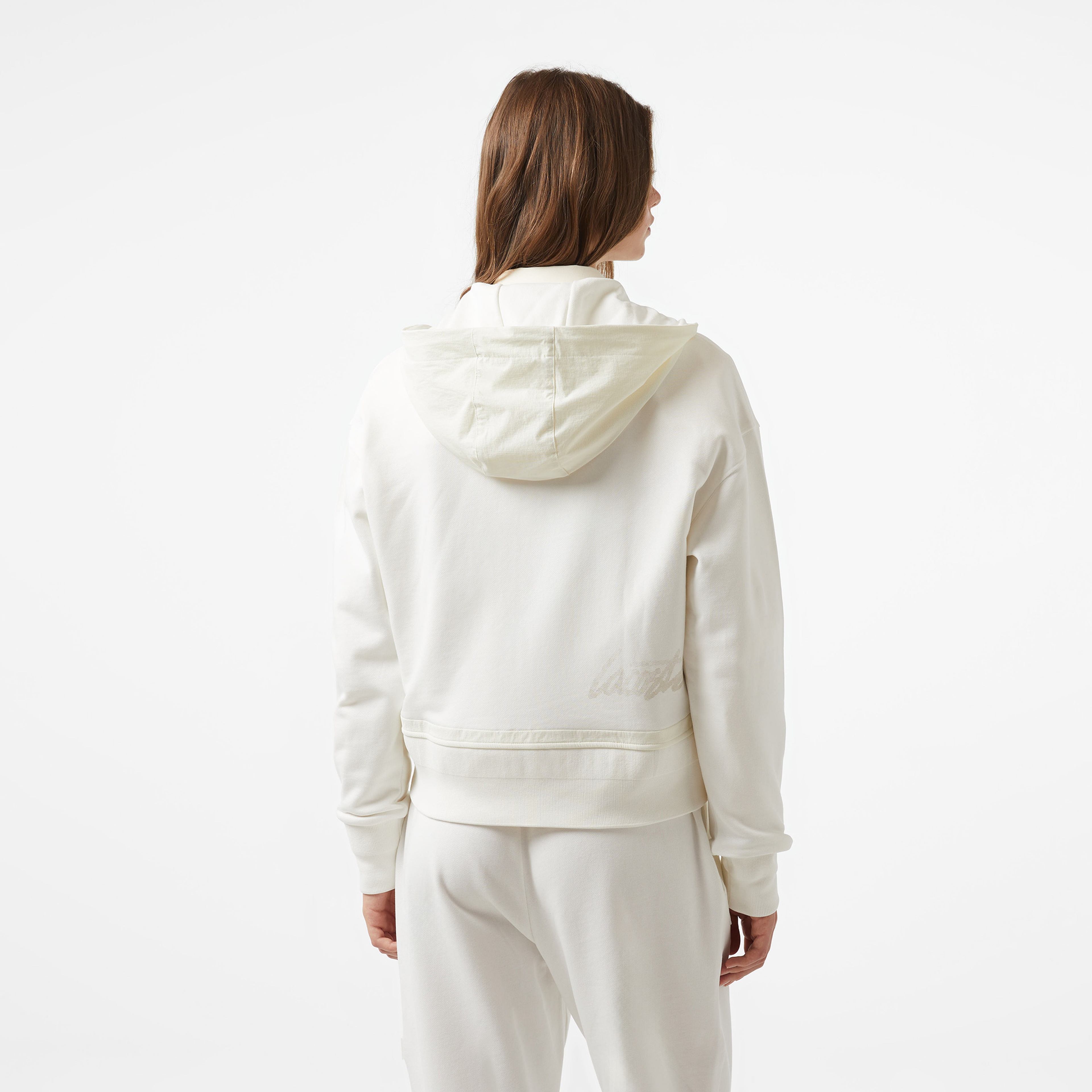 Lacoste x House of SuperStep Kadın Krem Hoodie