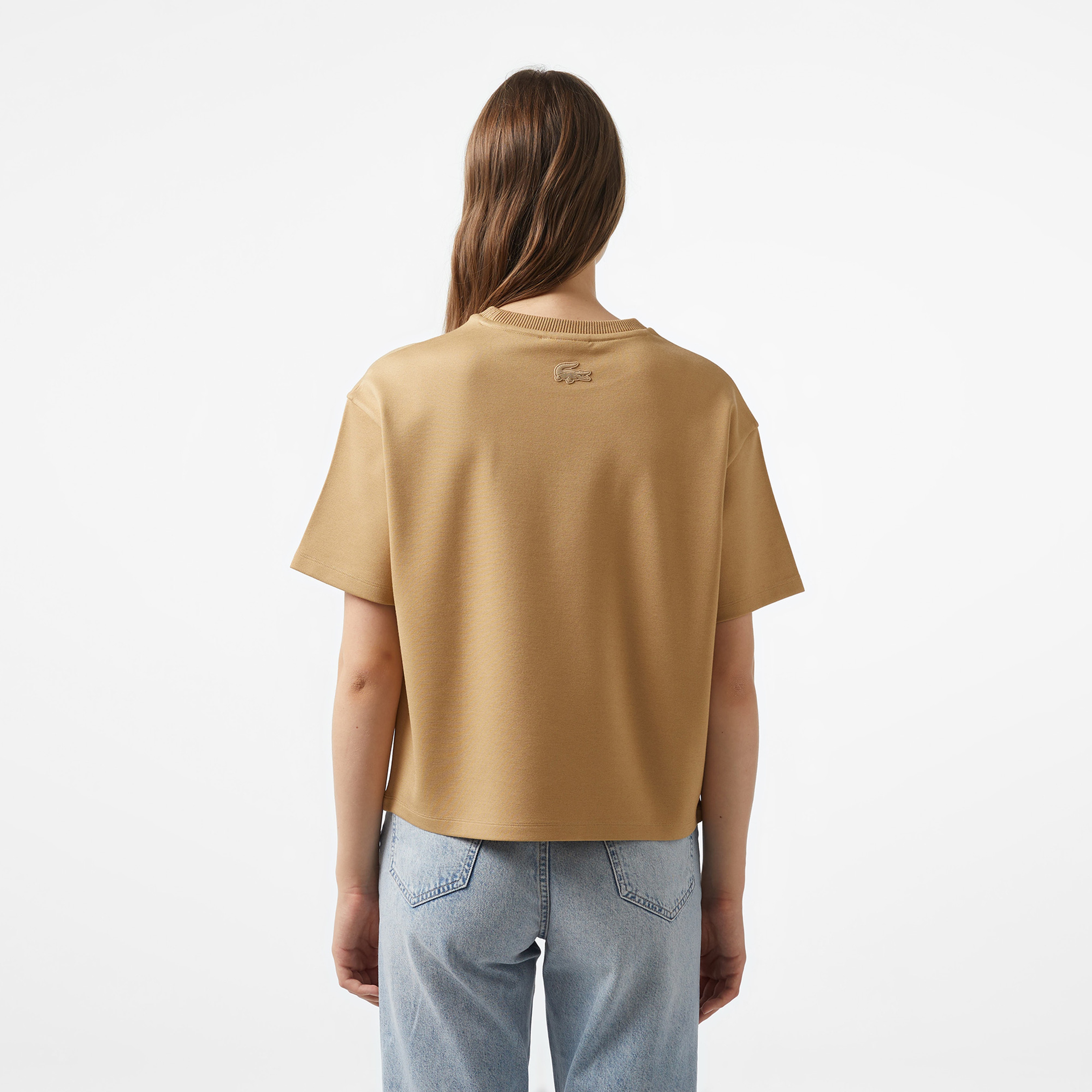 Lacoste x House of SuperStep Kadın Kahverengi T-Shirt