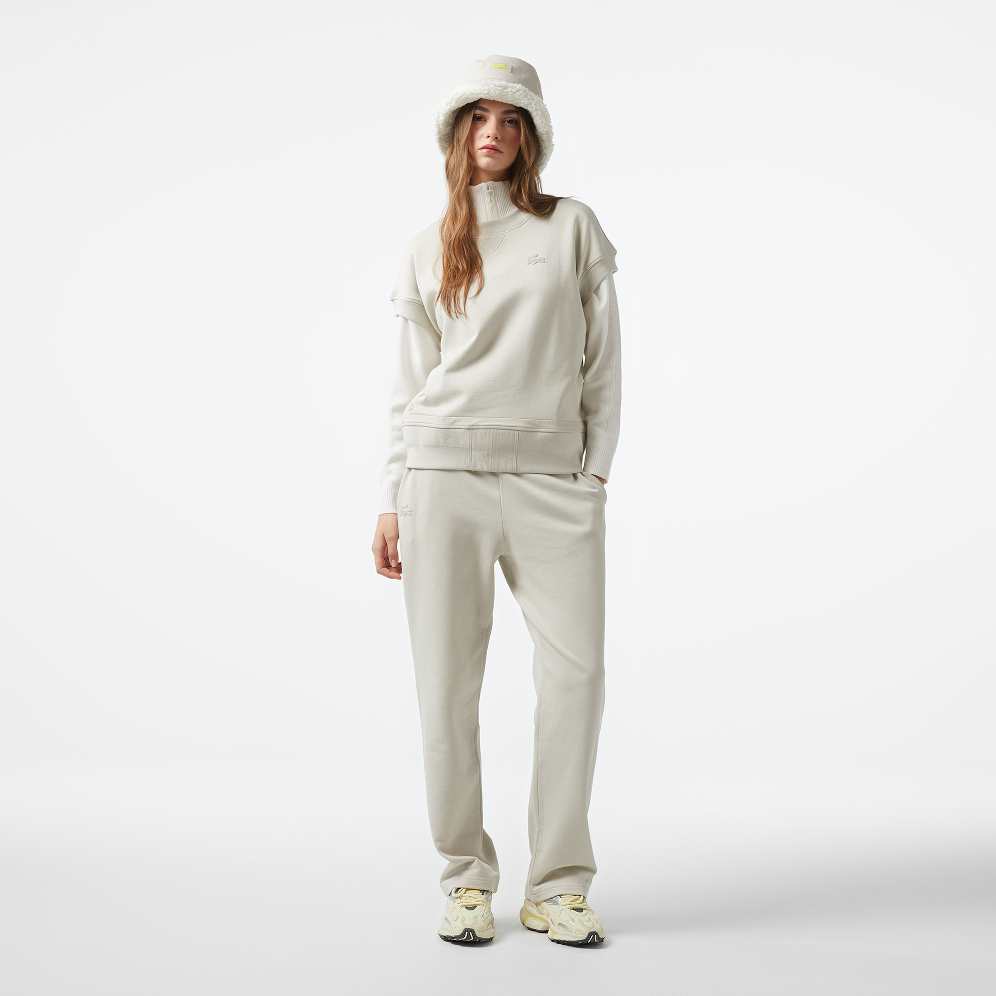 Lacoste x House of SuperStep Kadın Gri T-Shirt