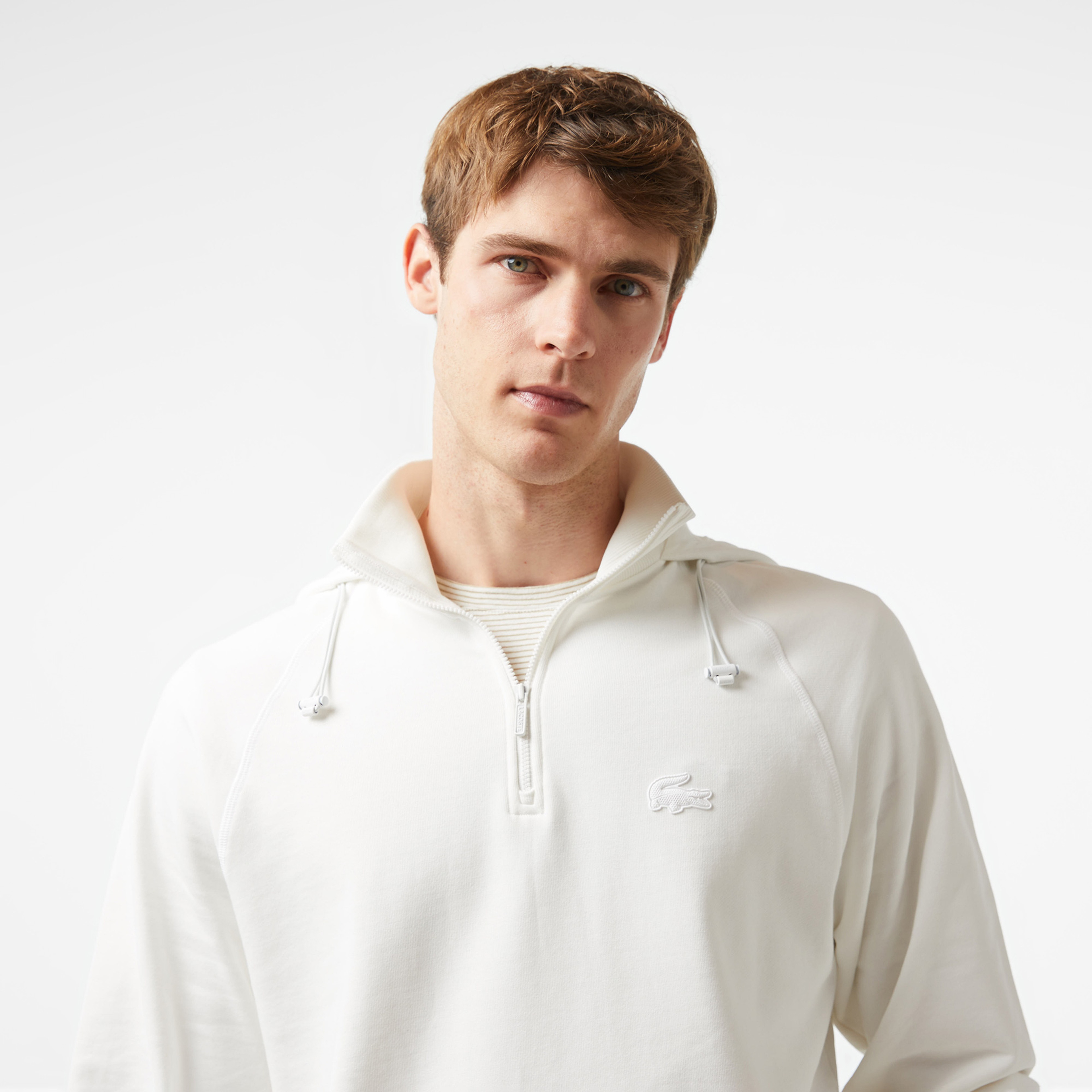 Lacoste x House of SuperStep Erkek Krem Hoodie