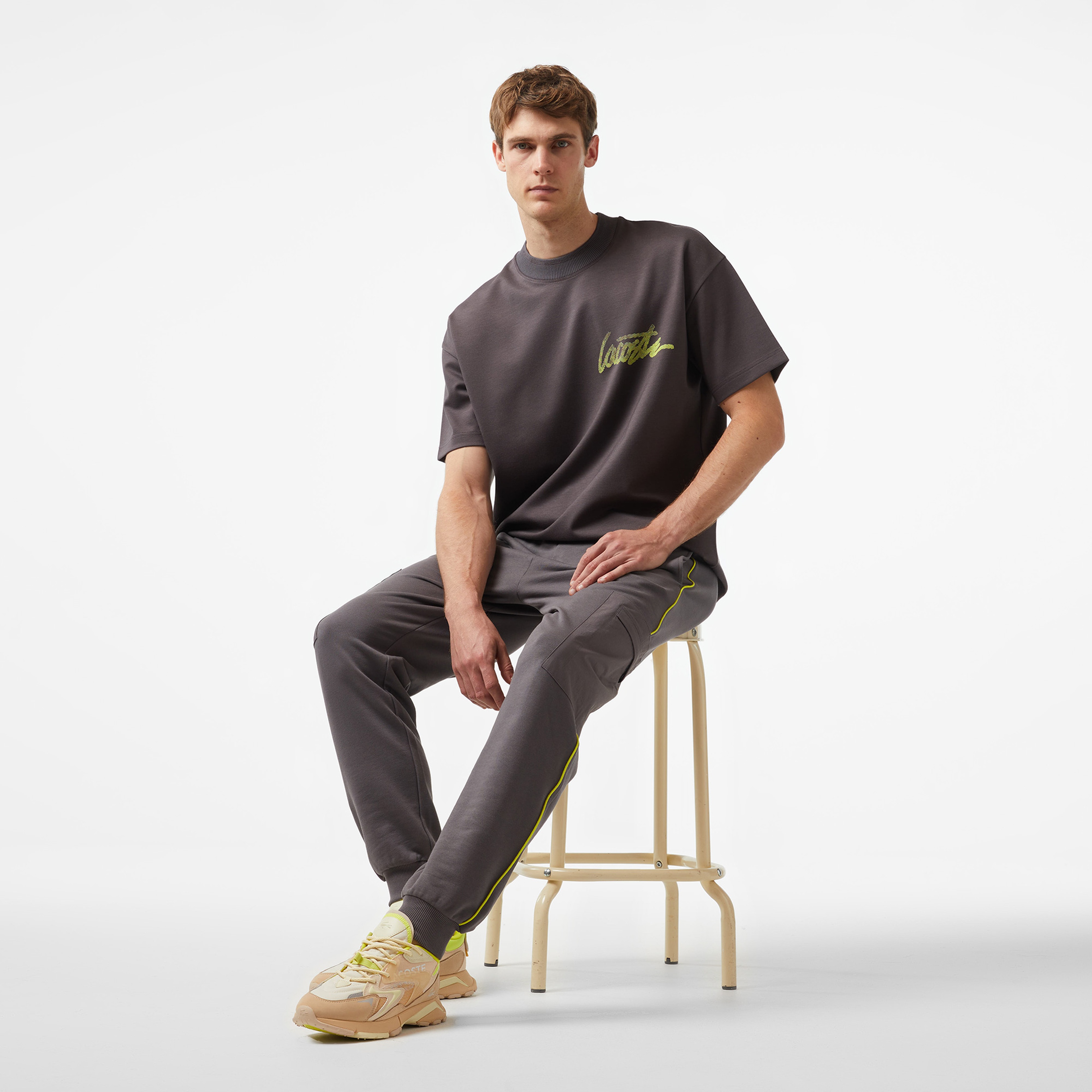Lacoste x House of SuperStep Erkek Siyah Eşofman Altı