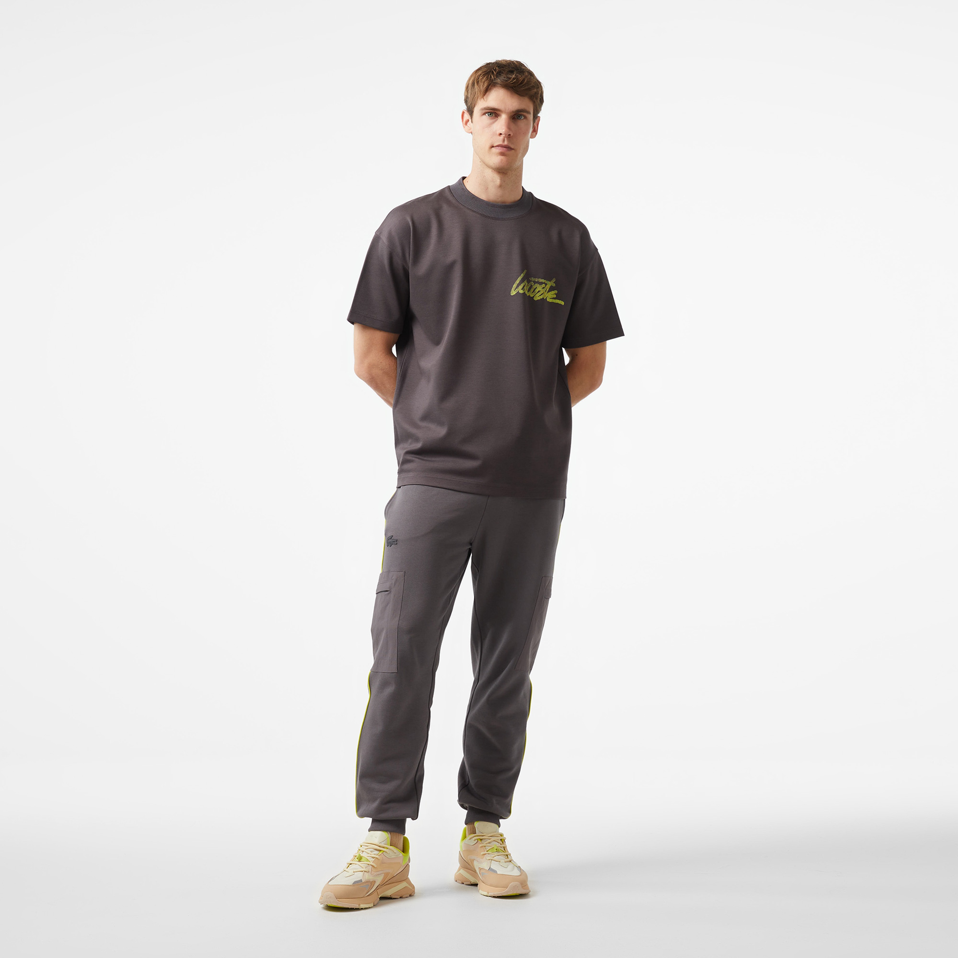 Lacoste x House of SuperStep Erkek Siyah T-Shirt