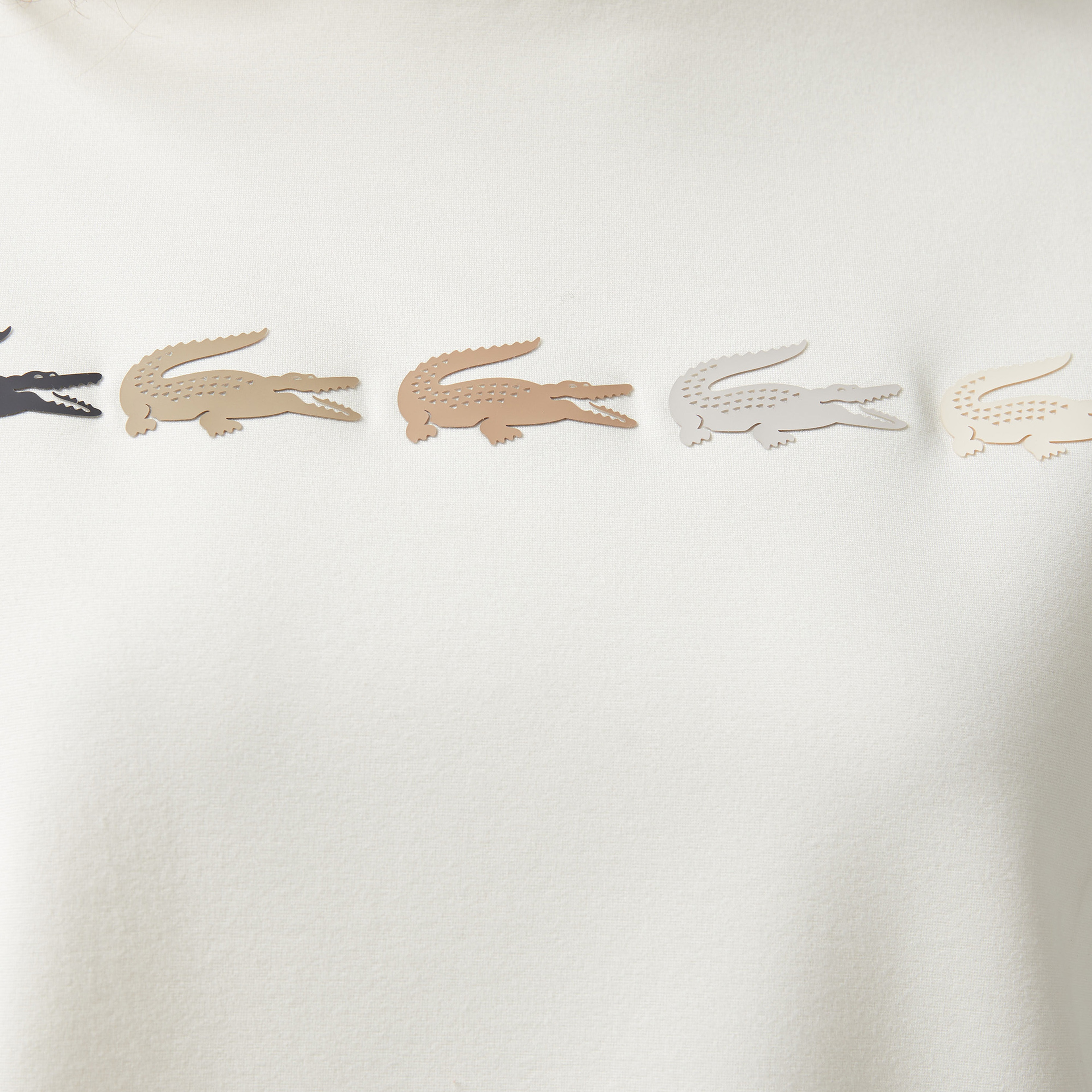 Lacoste x House of SuperStep Kadın Krem T-Shirt