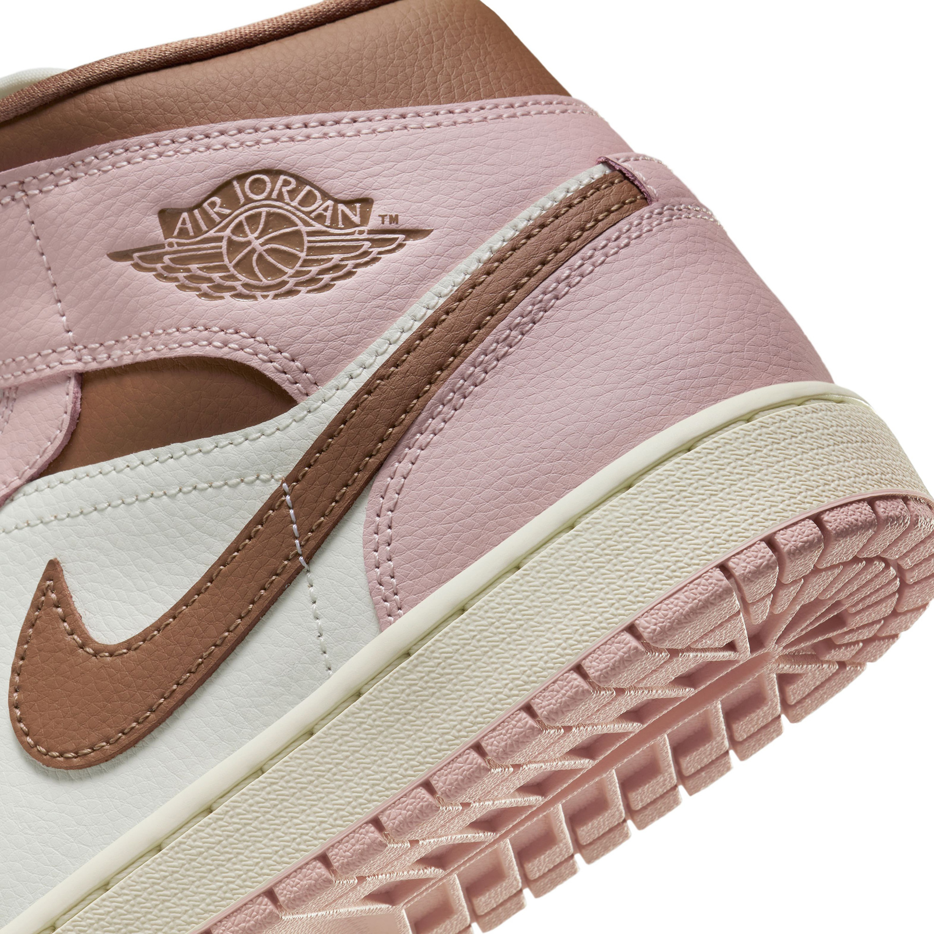 Nike Air Jordan 1 Mid Pink Sail Kadın Pembe/Beyaz Sneaker