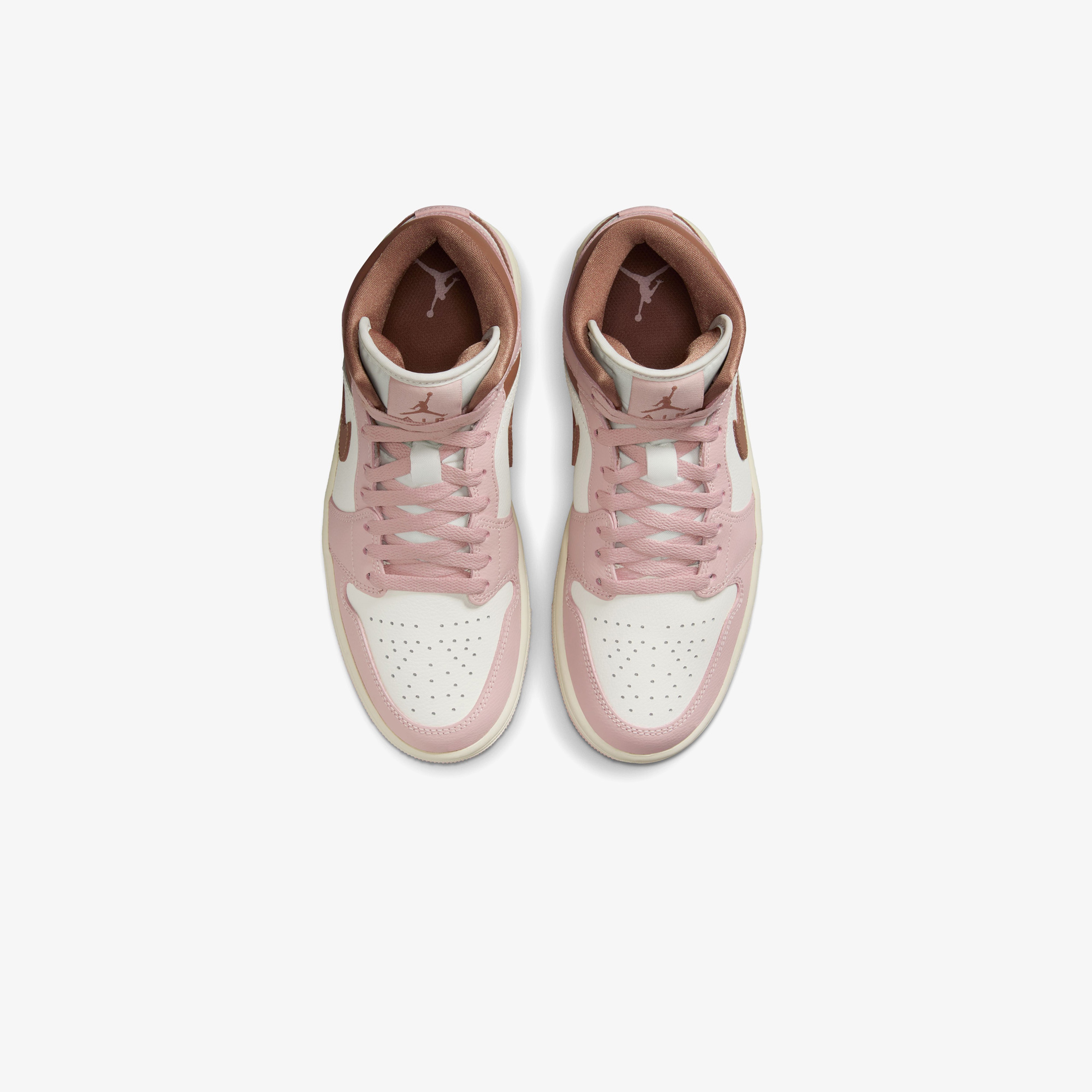 Nike Air Jordan 1 Mid Pink Sail Kadın Pembe/Beyaz Sneaker