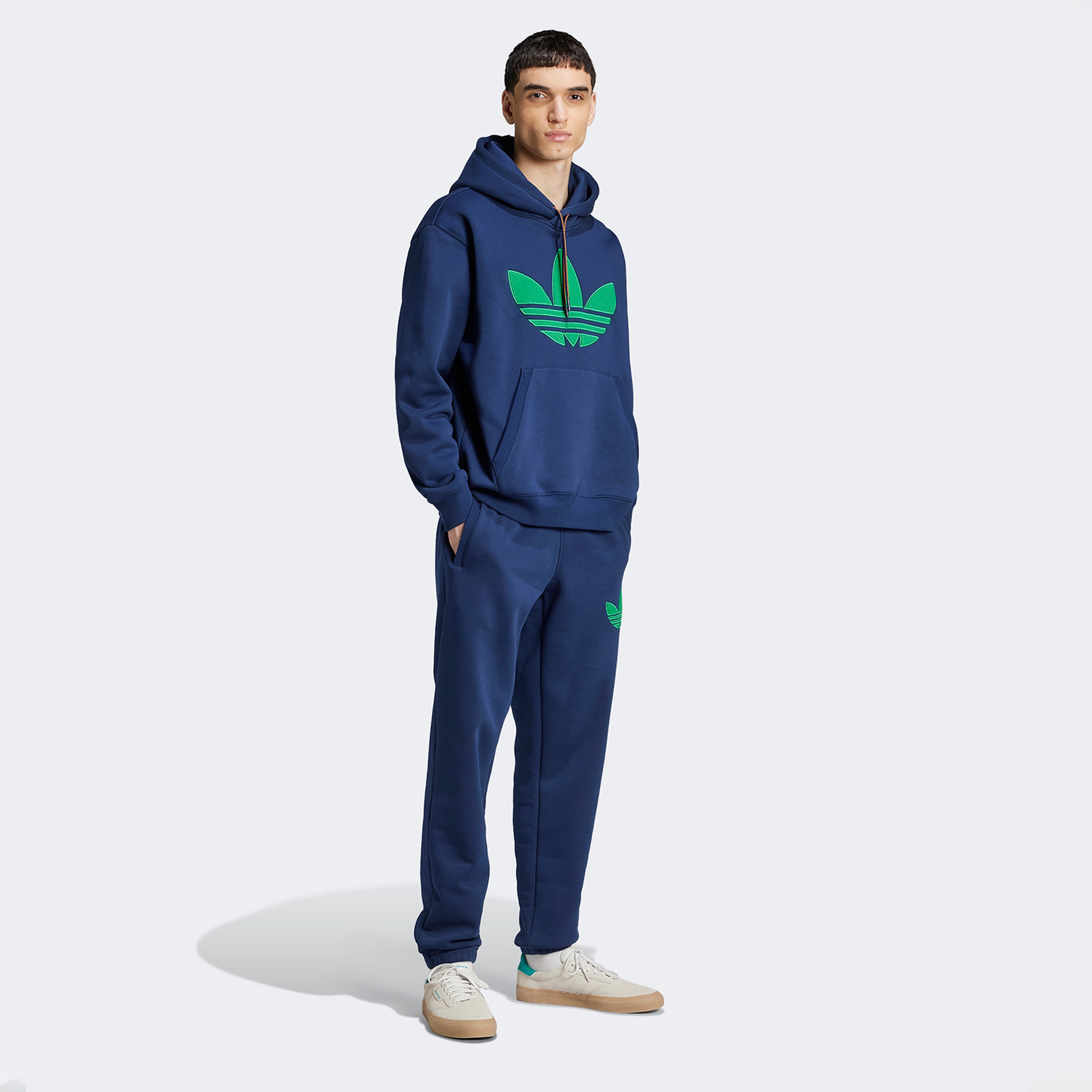 adidas Originals 70s Fleece Kapüşonlu Erkek Mavi Hoodie