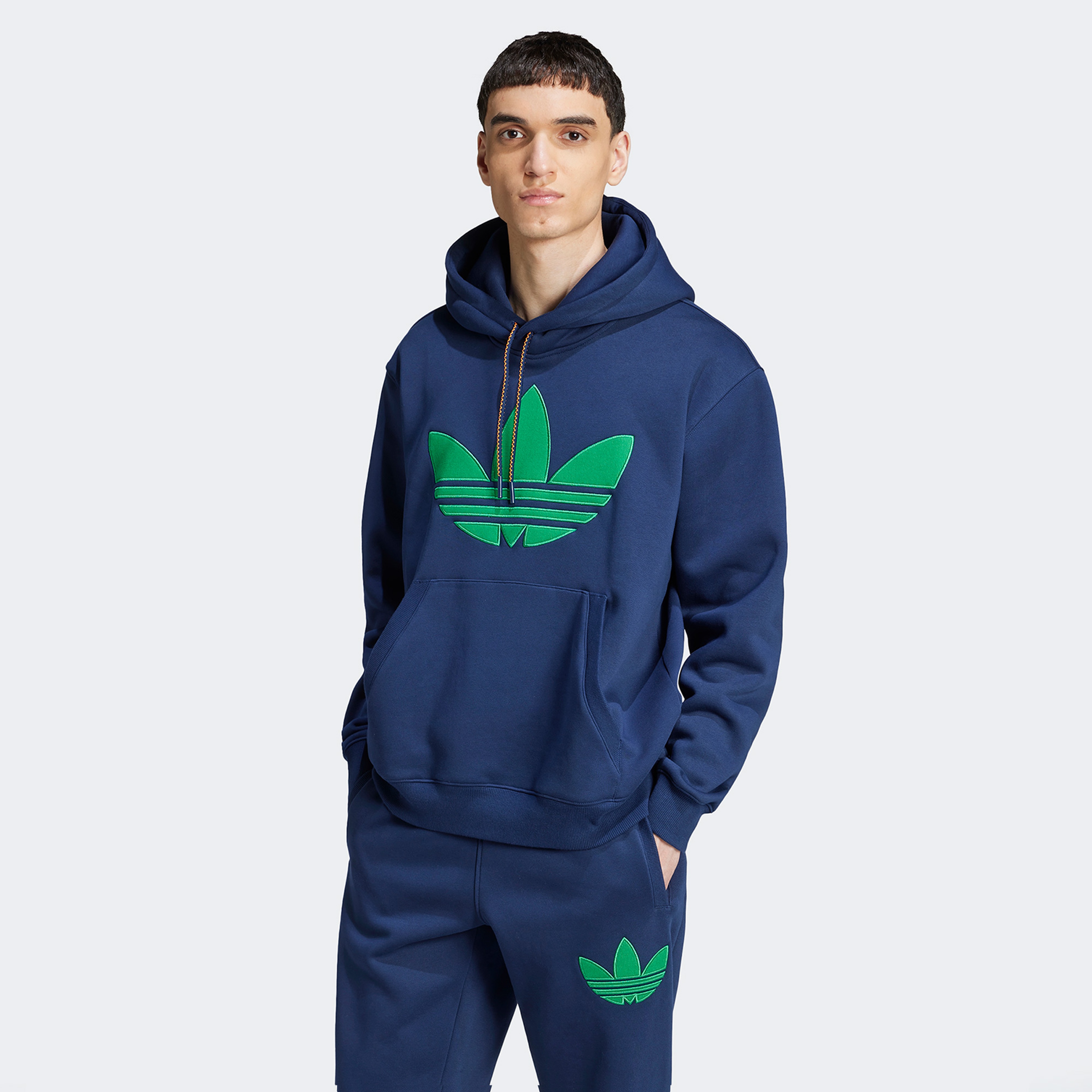 adidas Originals 70s Fleece Kapüşonlu Erkek Mavi Hoodie