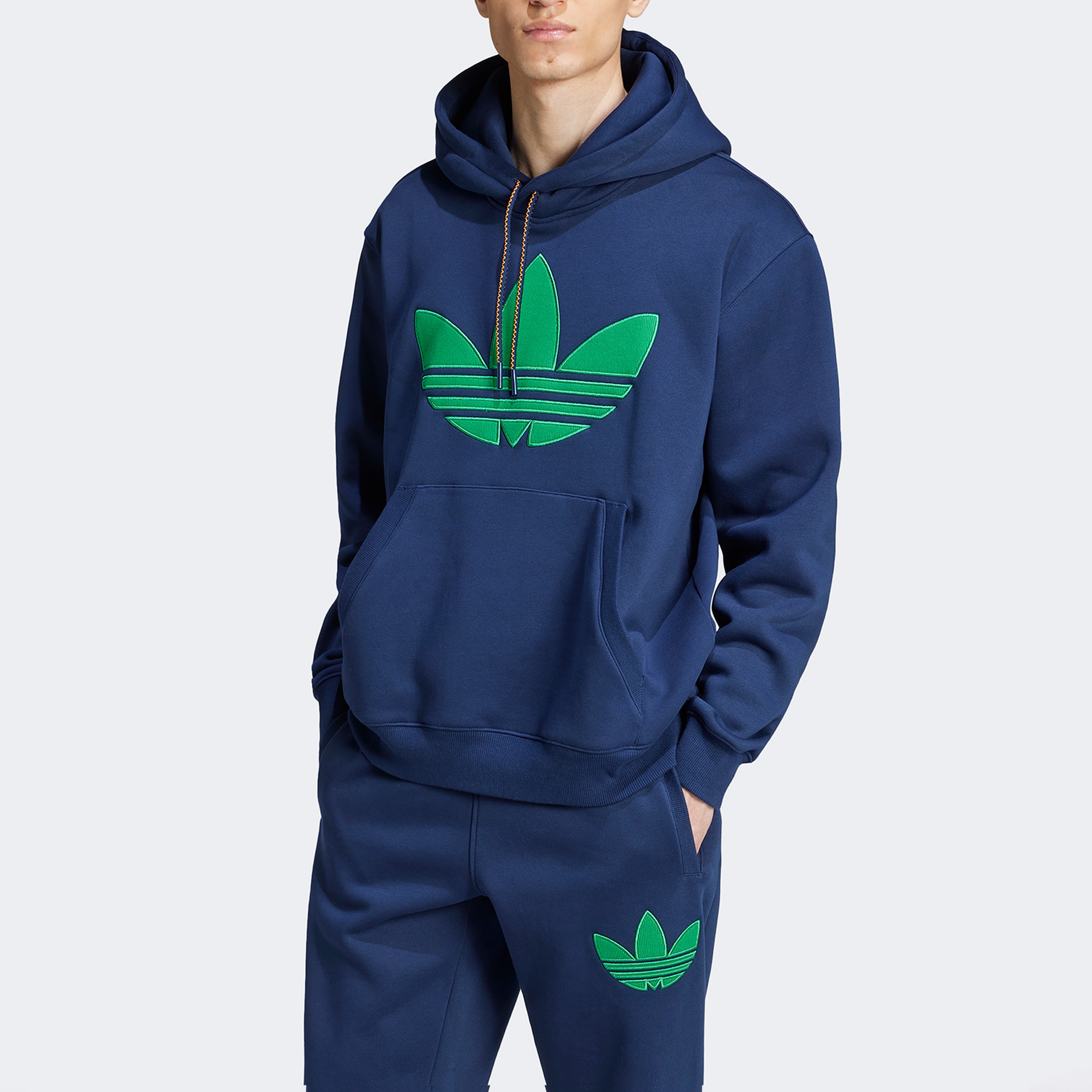 adidas Originals 70s Fleece Kapüşonlu Erkek Mavi Hoodie