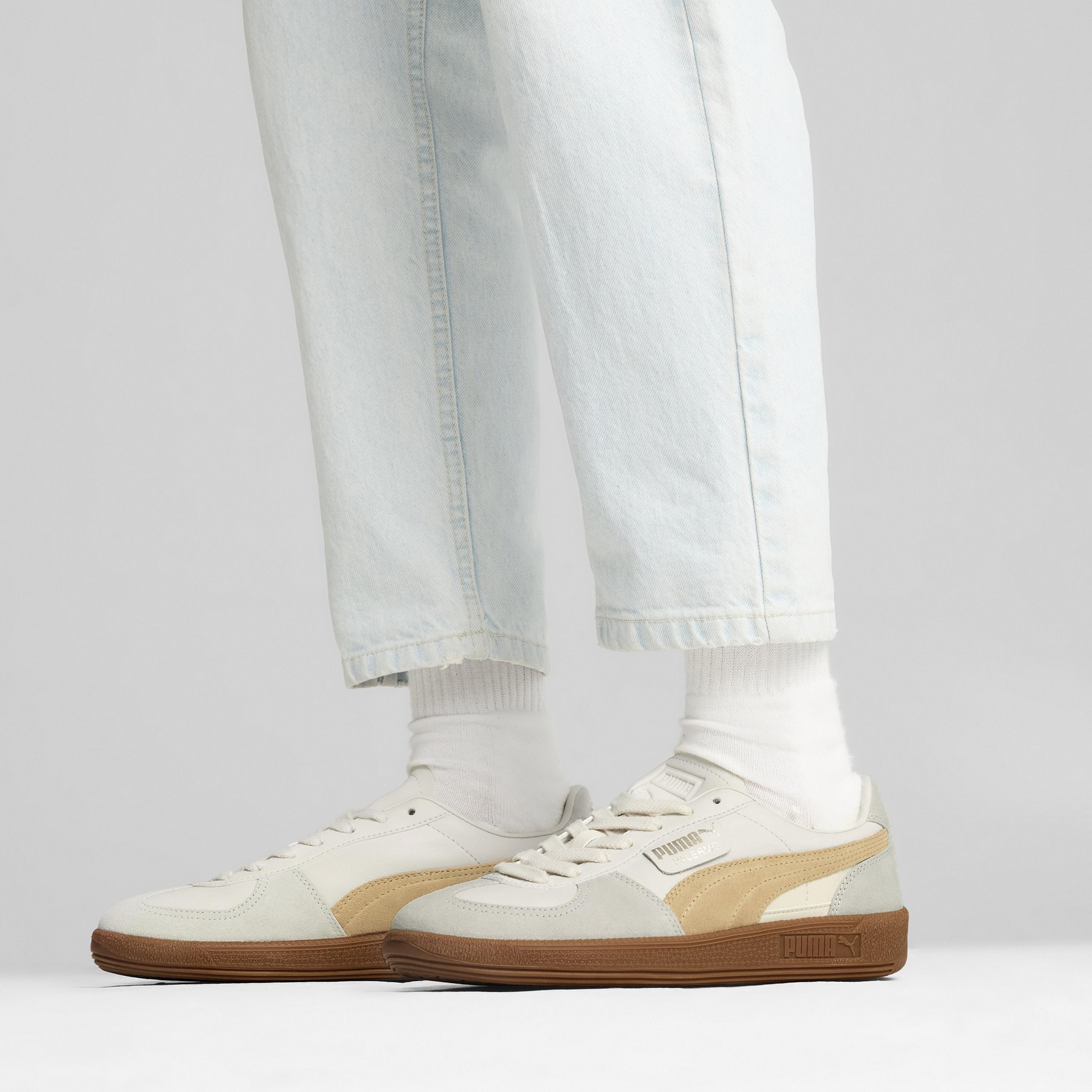 Puma Palermo Leather Unisex Krem Spor Ayakkabı