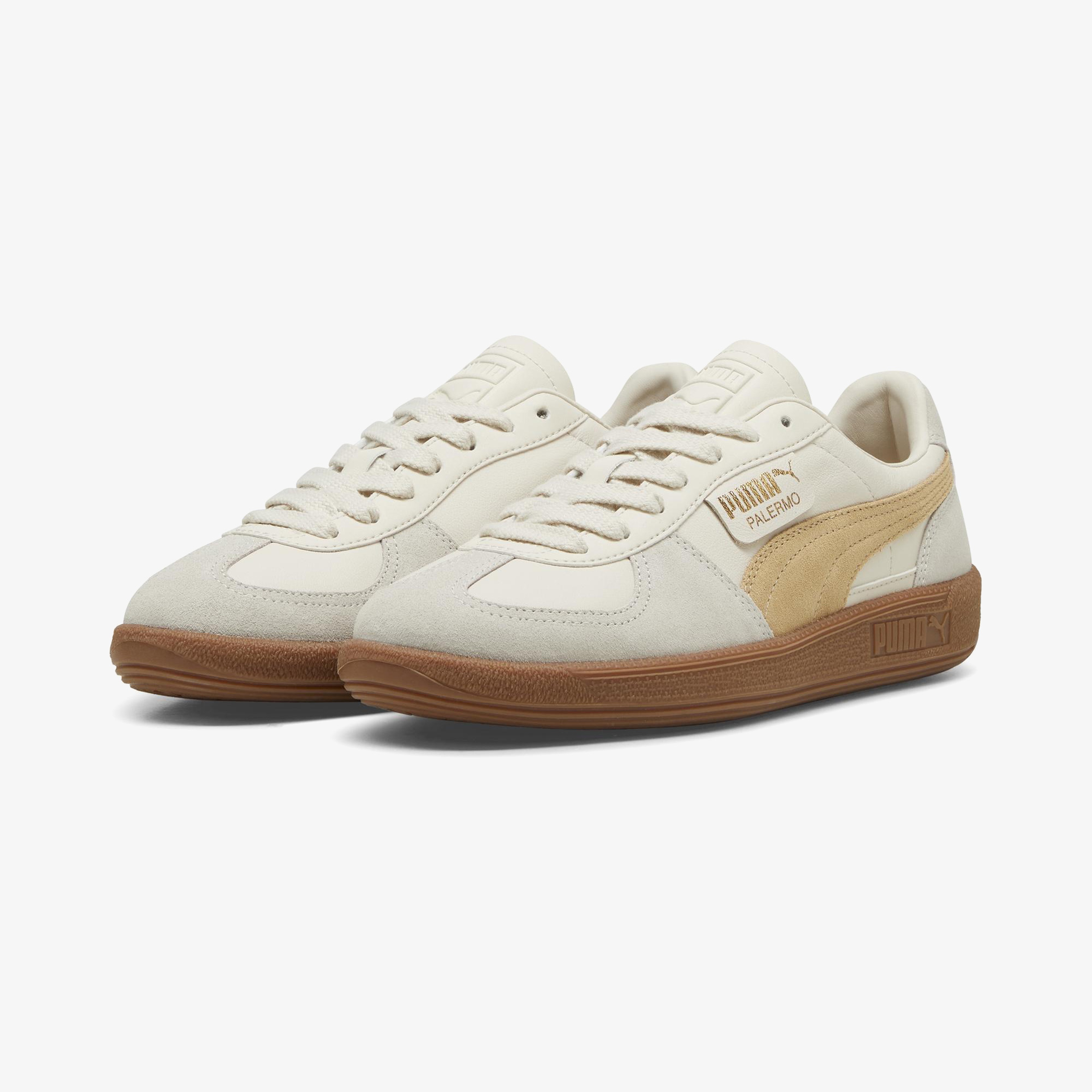 Puma Palermo Leather Unisex Krem Spor Ayakkabı