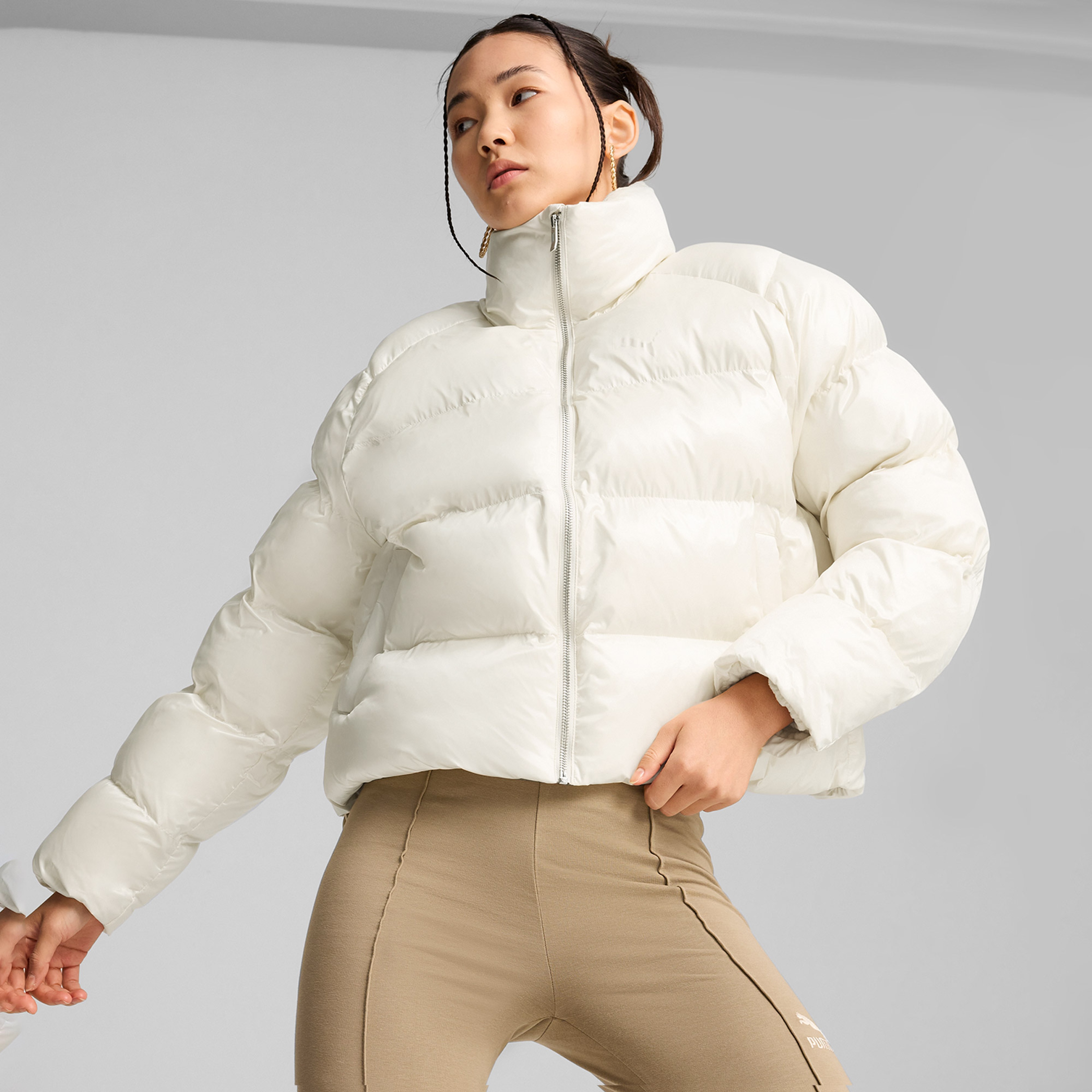 Puma Shiny Puffer Kadın Krem Mont