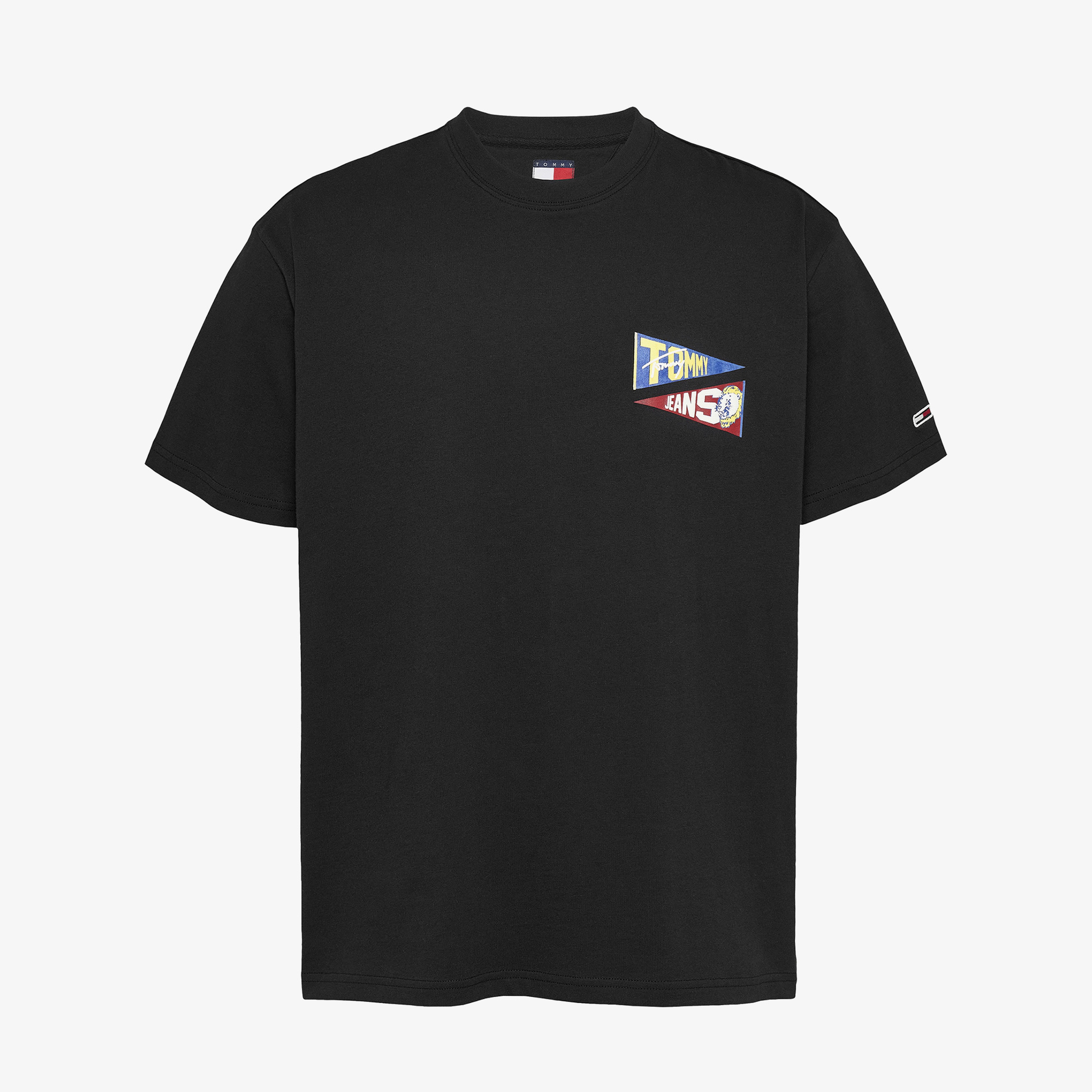 Tommy Hilfiger Tjm Rlx Uni Flag Tiger Erkek Siyah T-Shirt