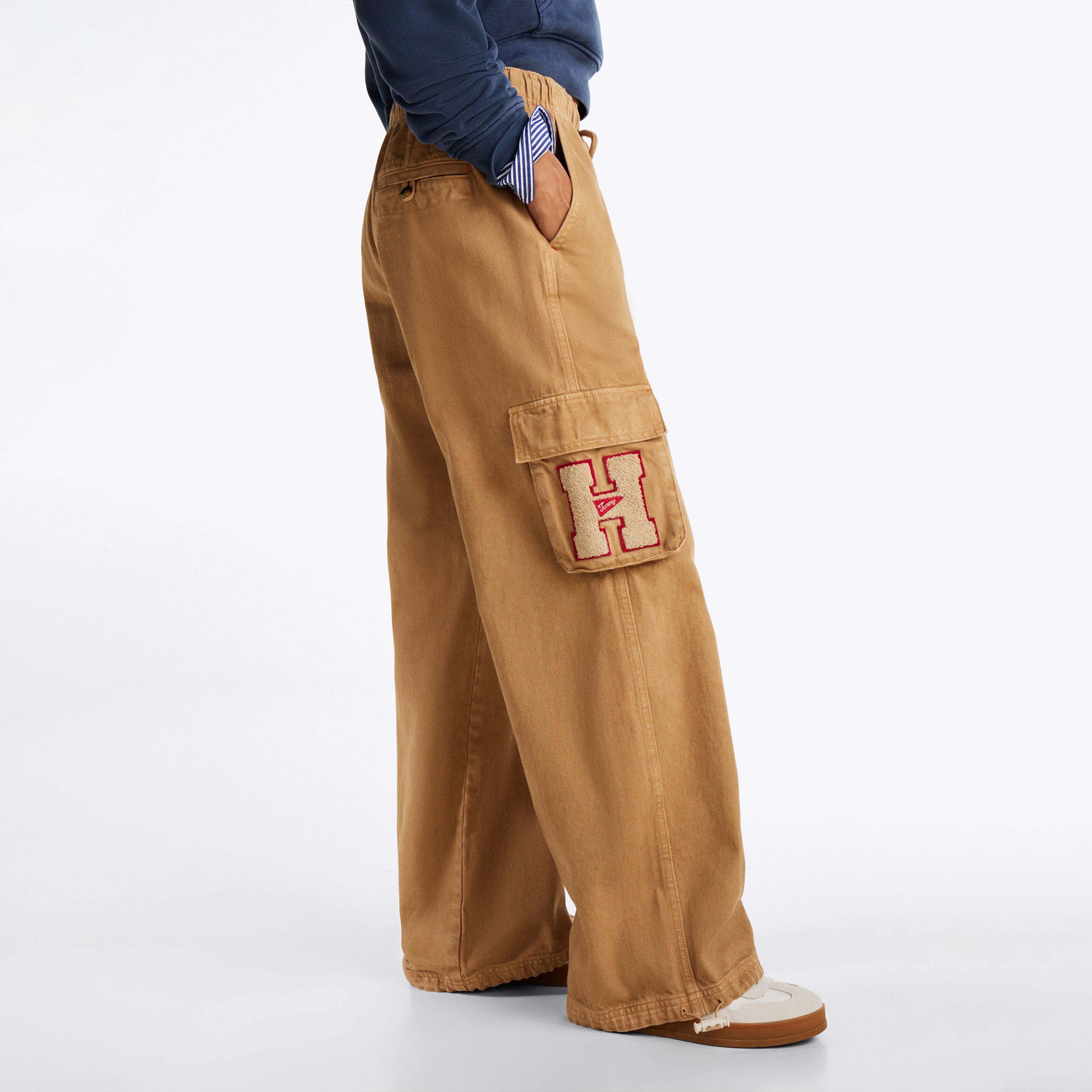 Tommy Hilfiger Rlx Cargo Canvas Kadın Gri Pantolon