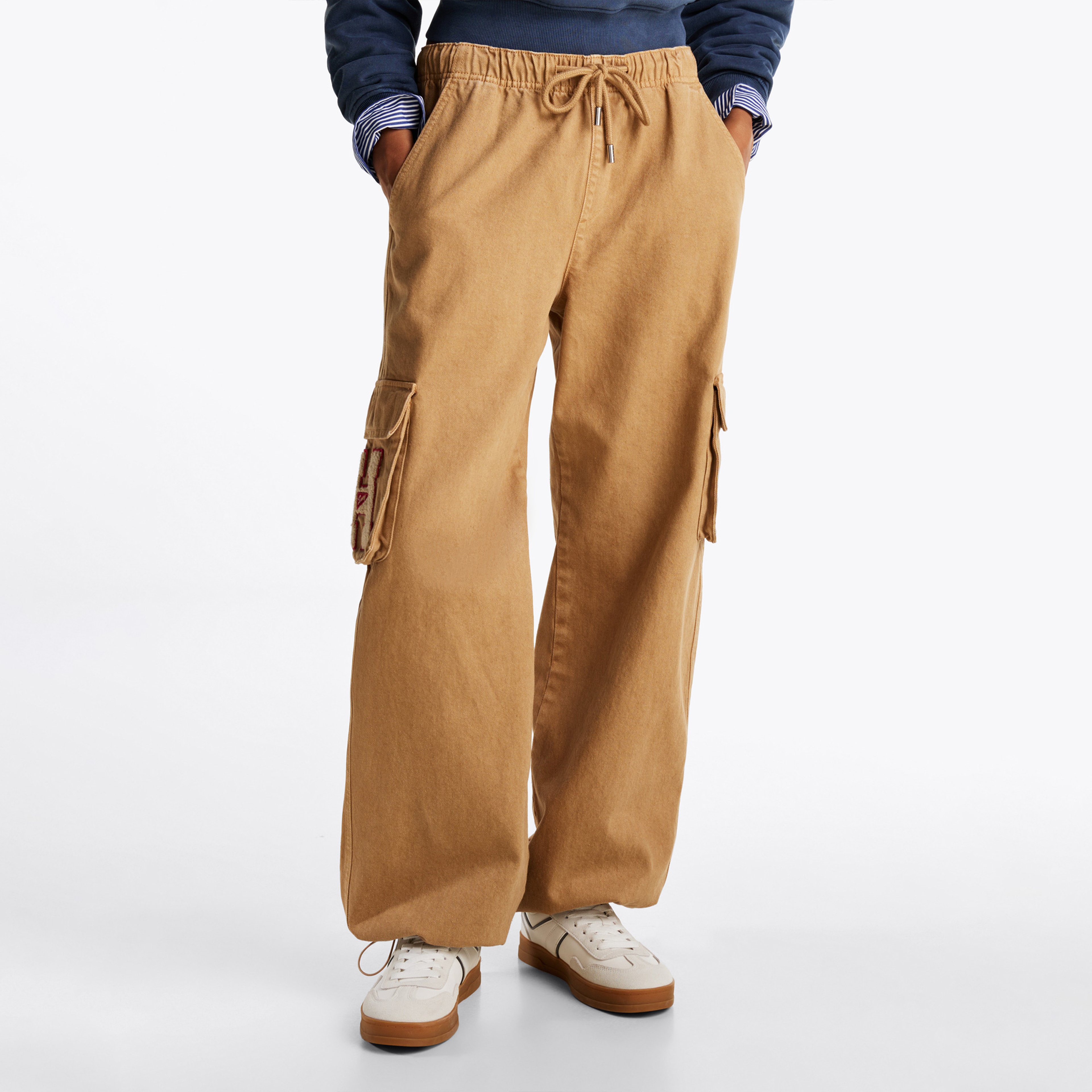 Tommy Hilfiger Rlx Cargo Canvas Kadın Gri Pantolon