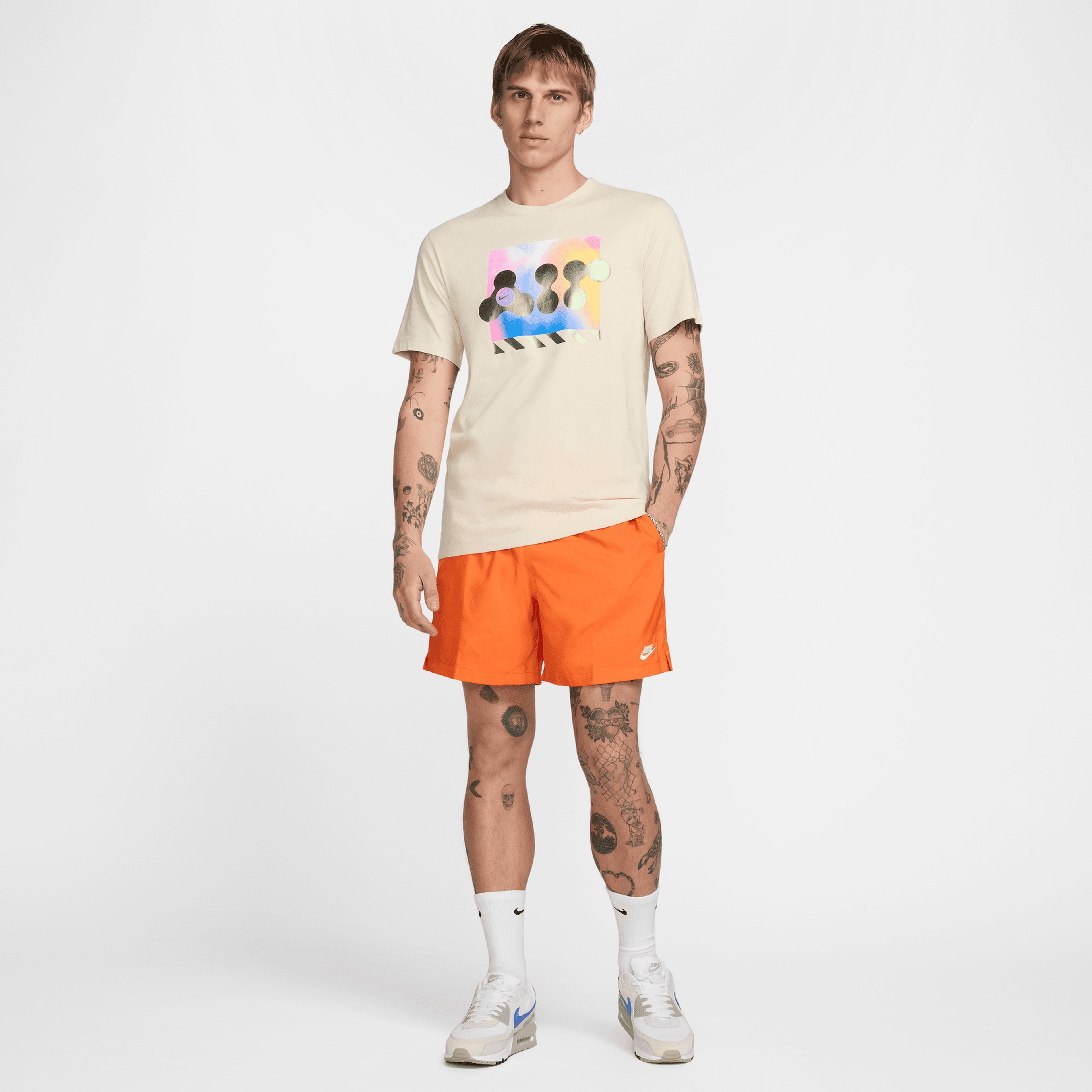 Nike Sportswear Cosmic Erkek Krem T-Shirt