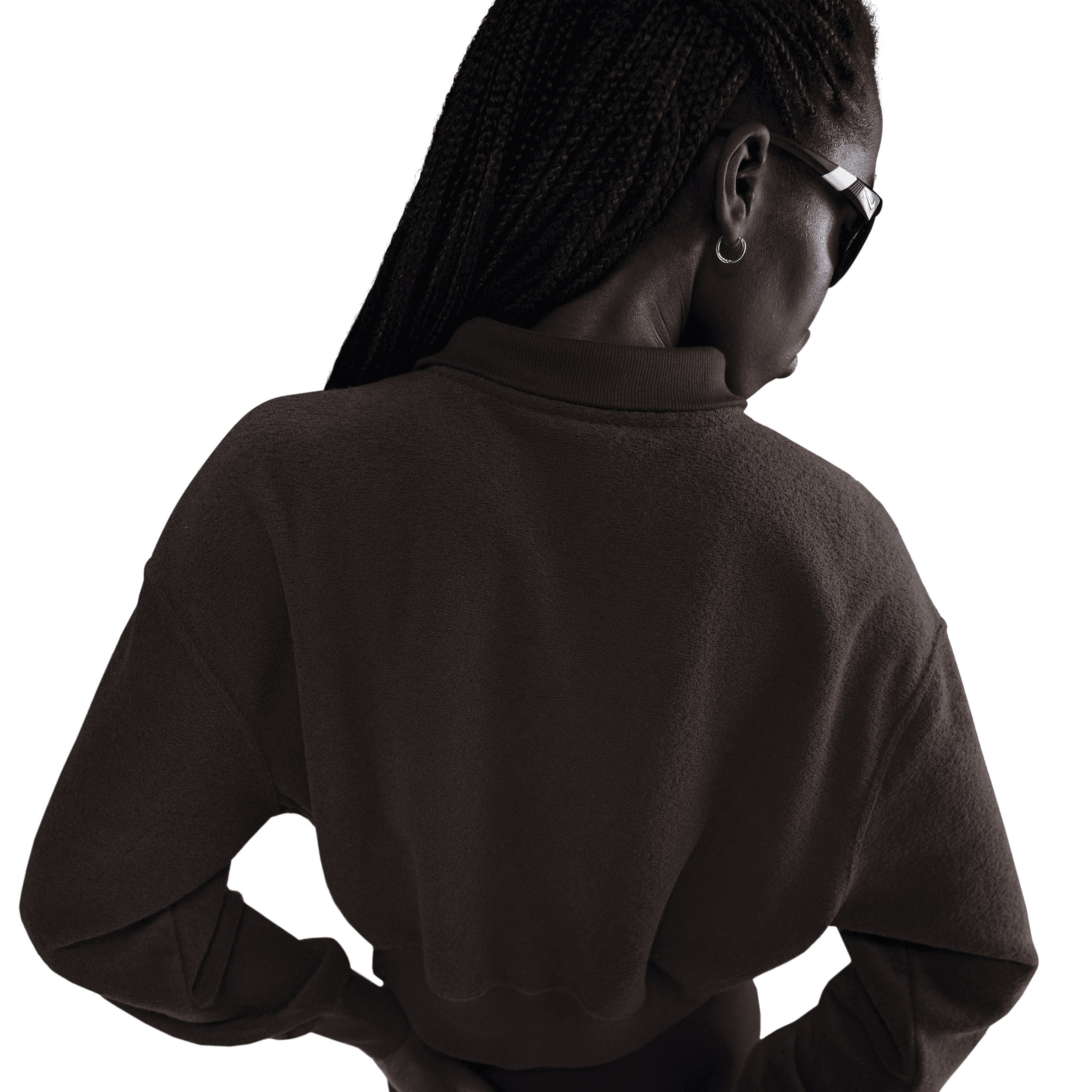 Nike Sportswear Phoenix Plushed 1/4 Zipped Kadın Kahverengi Sweatshirt