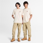 Timberland Washed Boot Lab Back Graphic Unisex Beyaz T-Shirt