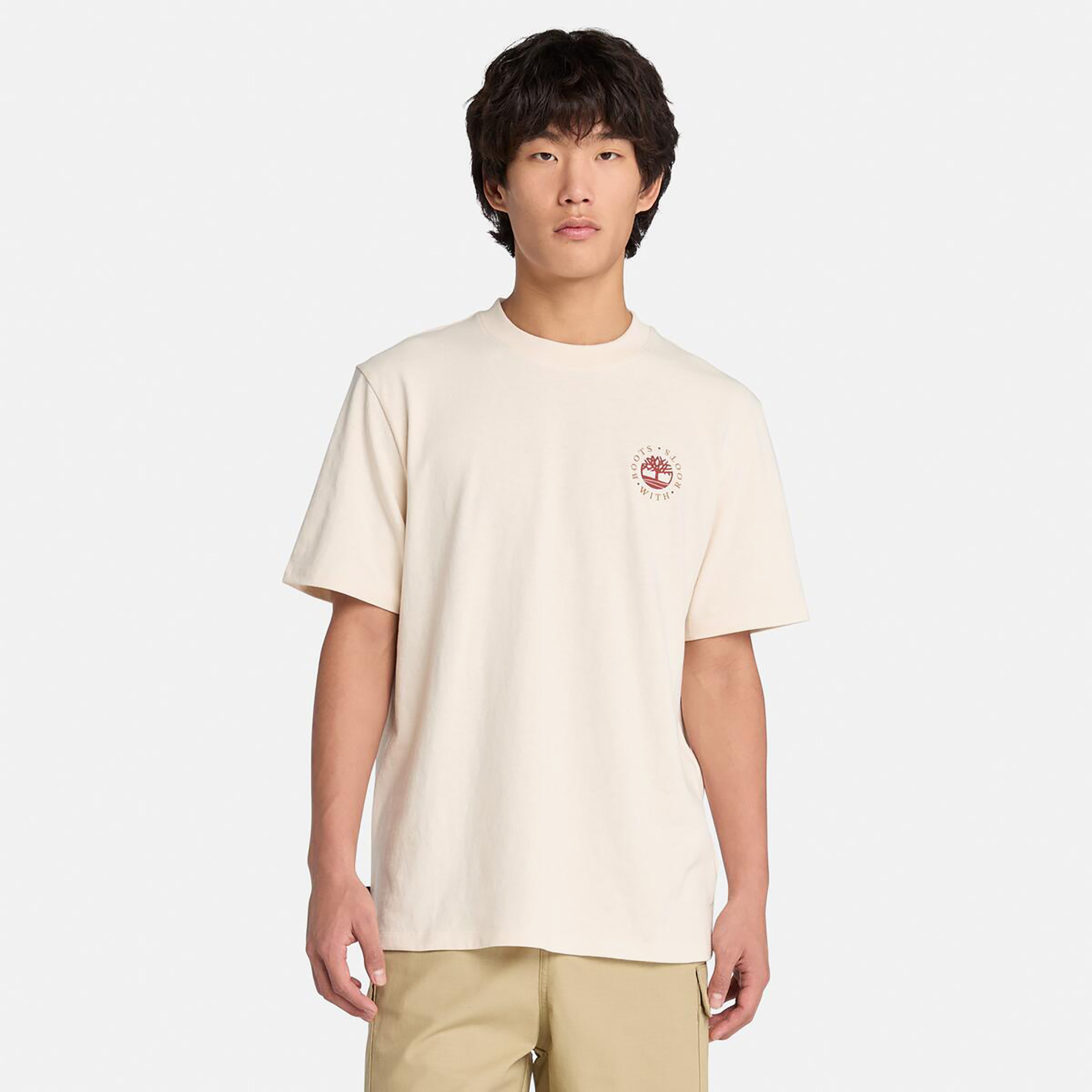 Timberland Washed Boot Lab Back Graphic Unisex Beyaz T-Shirt