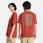 Timberland Washed Boot Lab Back Graphic Erkek Kahverengi T-Shirt