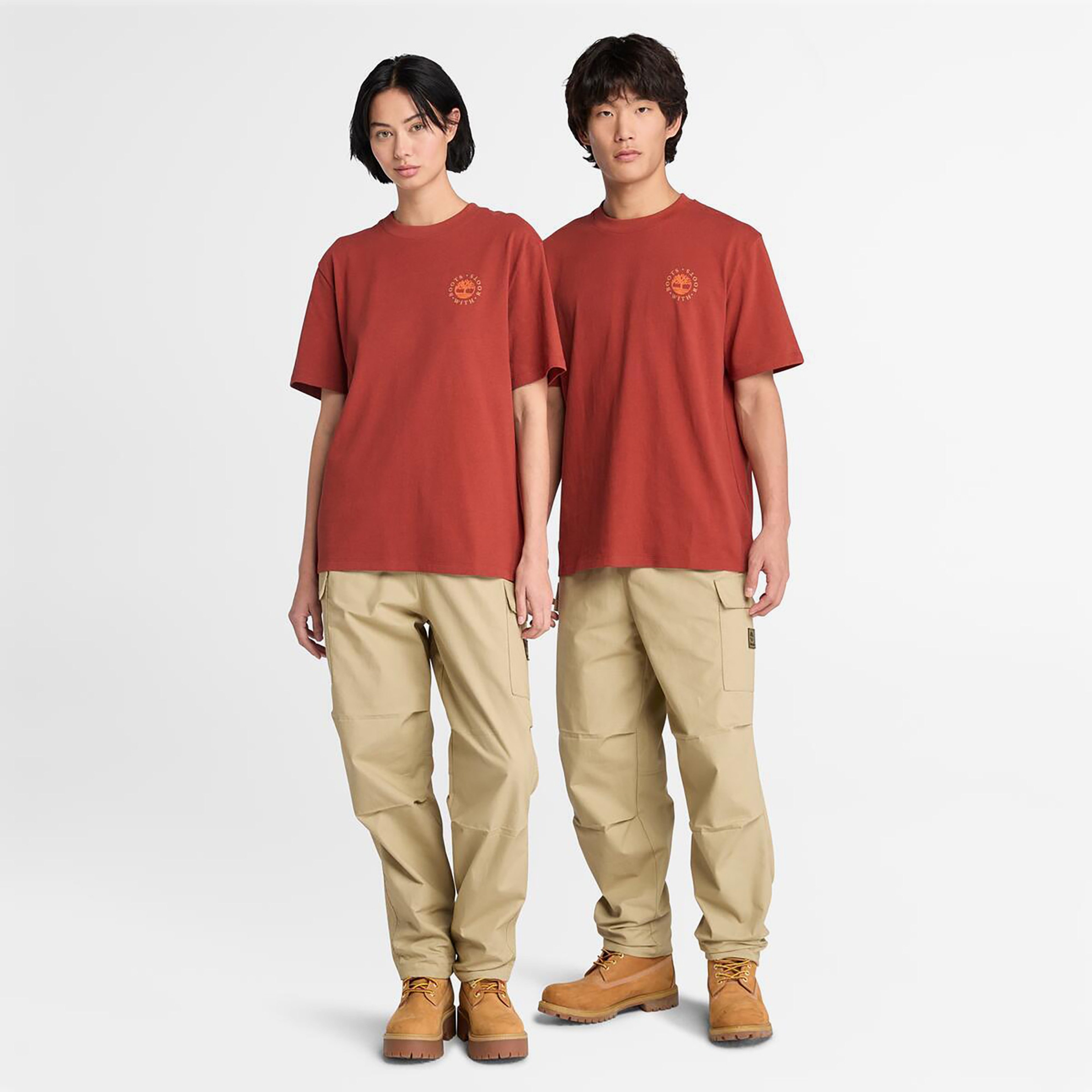 Timberland Washed Boot Lab Back Graphic Erkek Kahverengi T-Shirt