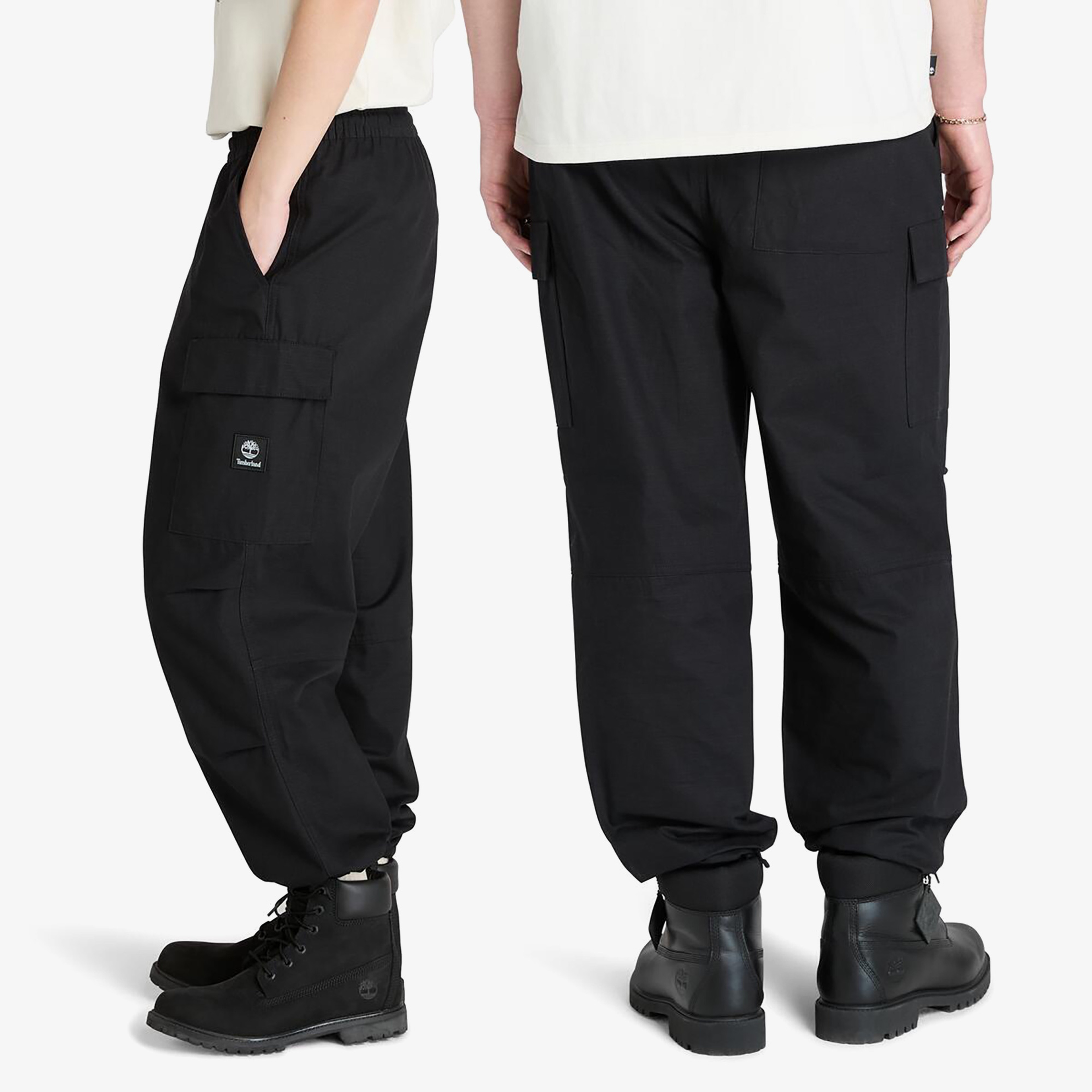 Timberland Woven Badge Ripstop Cargo Unisex Siyah Pantolon