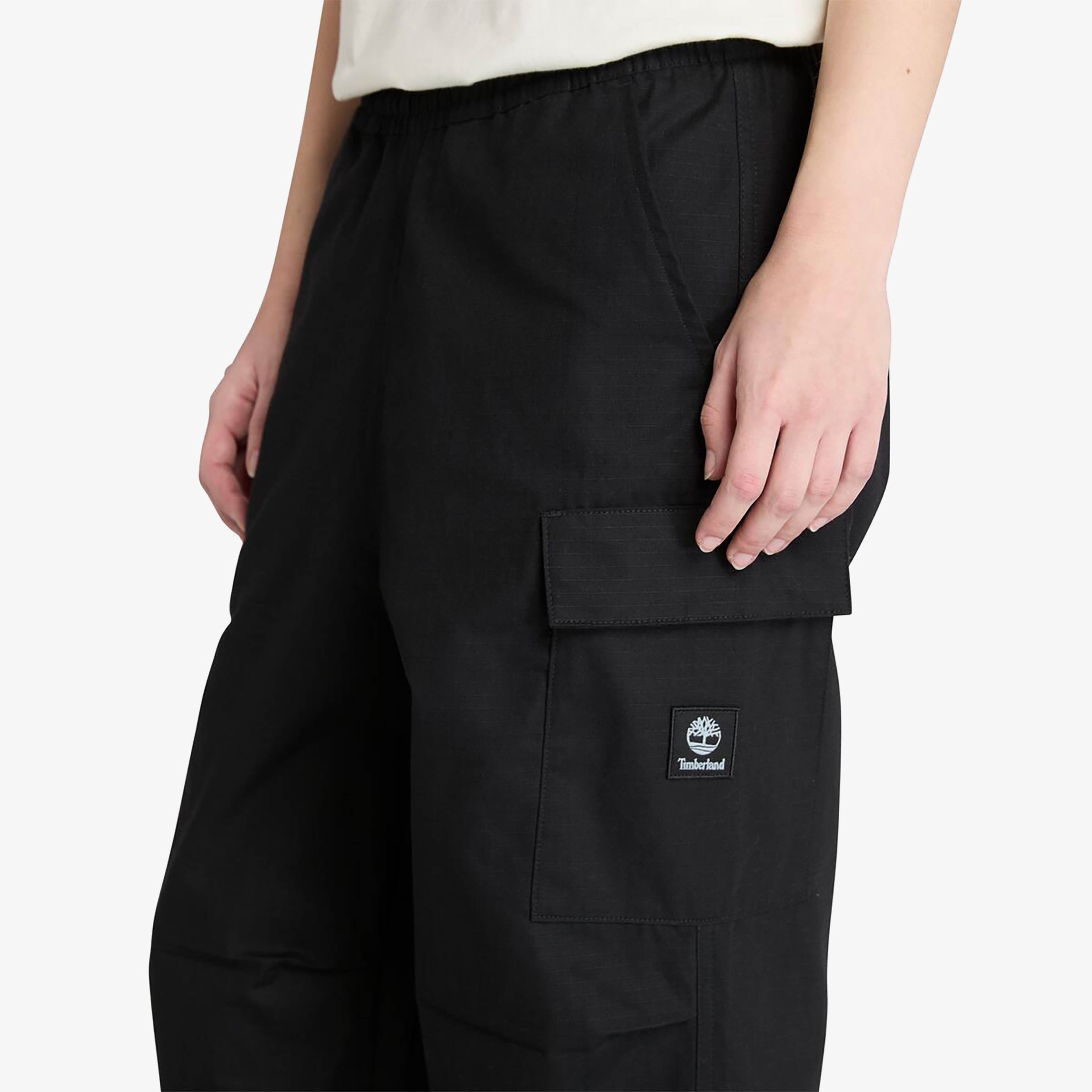 Timberland Woven Badge Ripstop Cargo Unisex Siyah Pantolon