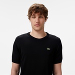 Erkek Regular Fit Kısa Kollu Bisiklet Yaka Siyah Triko