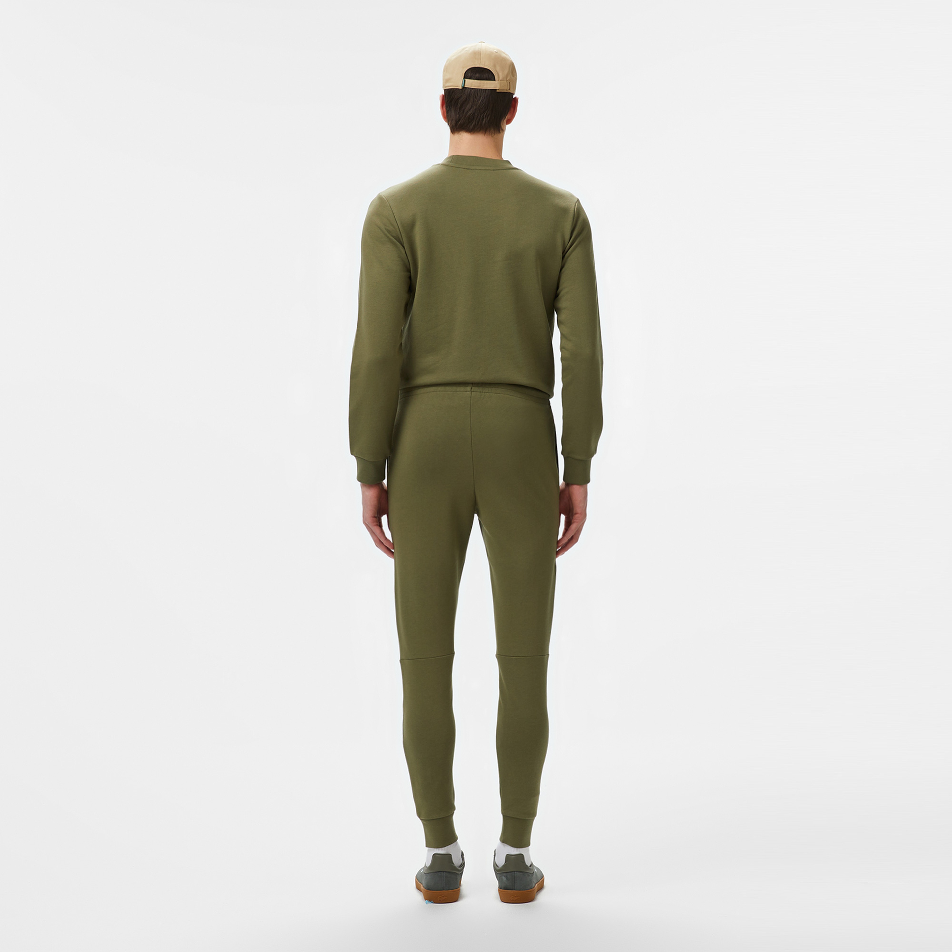 Erkek Slim Fit Organik Pamuk Haki Eşofman Altı