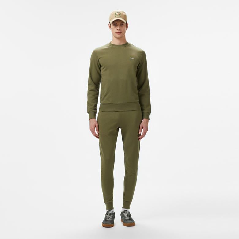 Erkek Slim Fit Organik Pamuk Haki Eşofman Altı