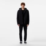 Erkek Regular Fit Kapüşonlu Siyah Ceket