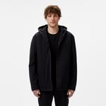 Erkek Regular Fit Kapüşonlu Siyah Ceket