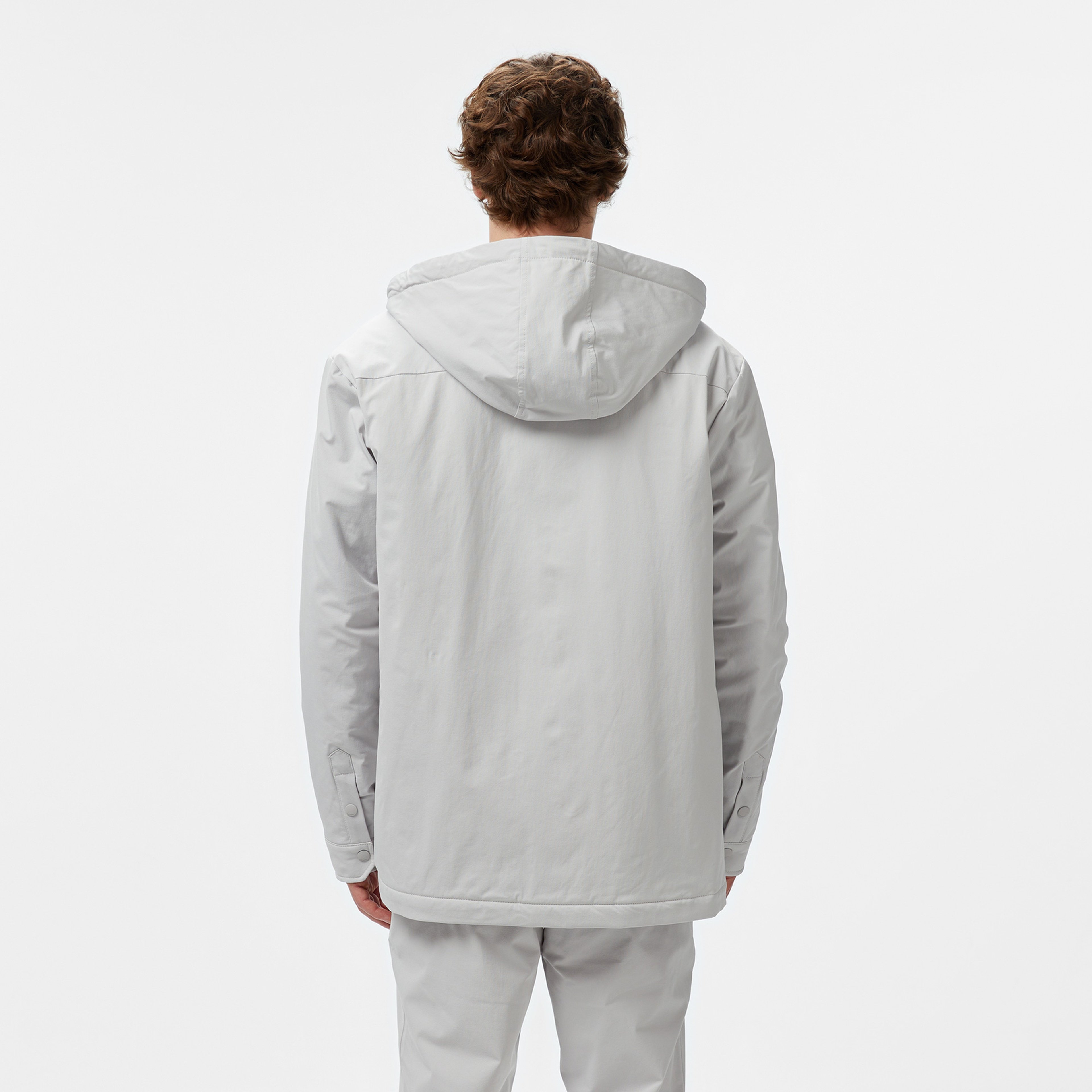 Erkek Regular Fit Kapüşonlu Gri Ceket