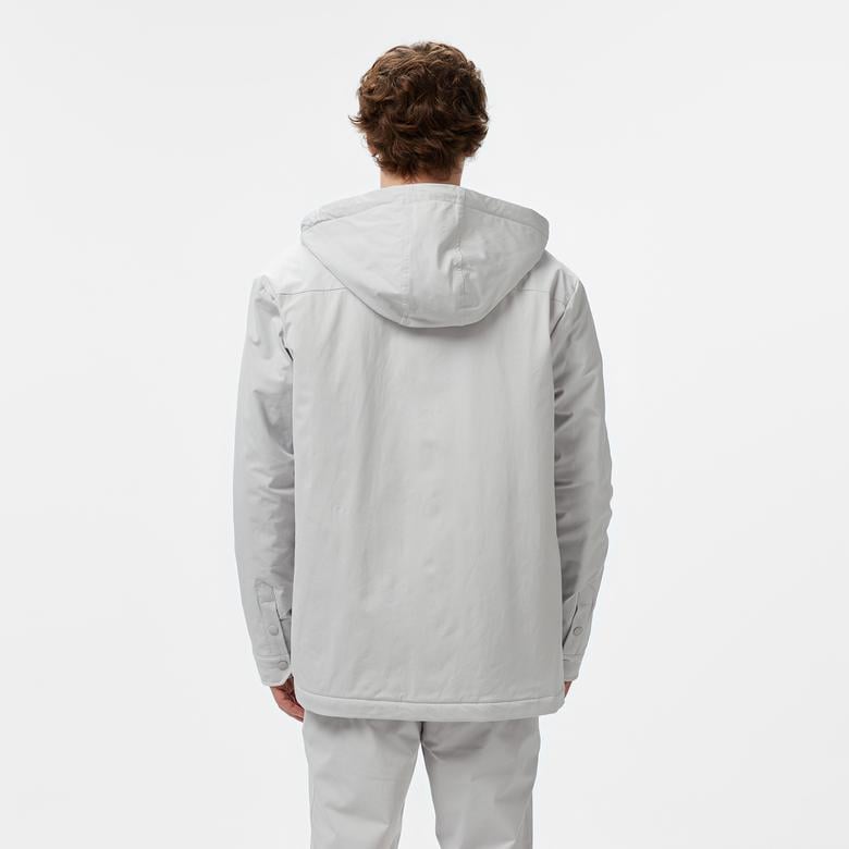 Erkek Regular Fit Kapüşonlu Gri Ceket