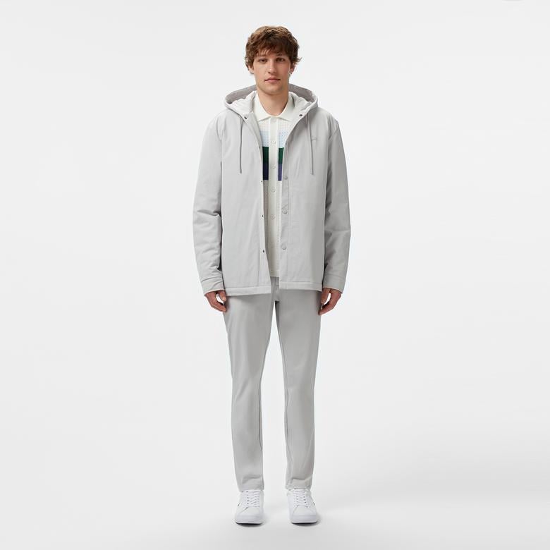 Erkek Regular Fit Kapüşonlu Gri Ceket