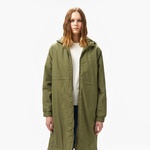 Kadın Kapüşonlu Yeşil Yağmurluk
