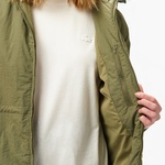 Kadın Kapüşonlu Yeşil Yağmurluk