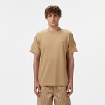 Erkek Relaxed Fit Bisiklet Yaka Bej T-Shirt