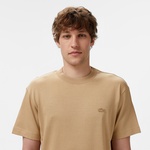 Erkek Relaxed Fit Bisiklet Yaka Bej T-Shirt
