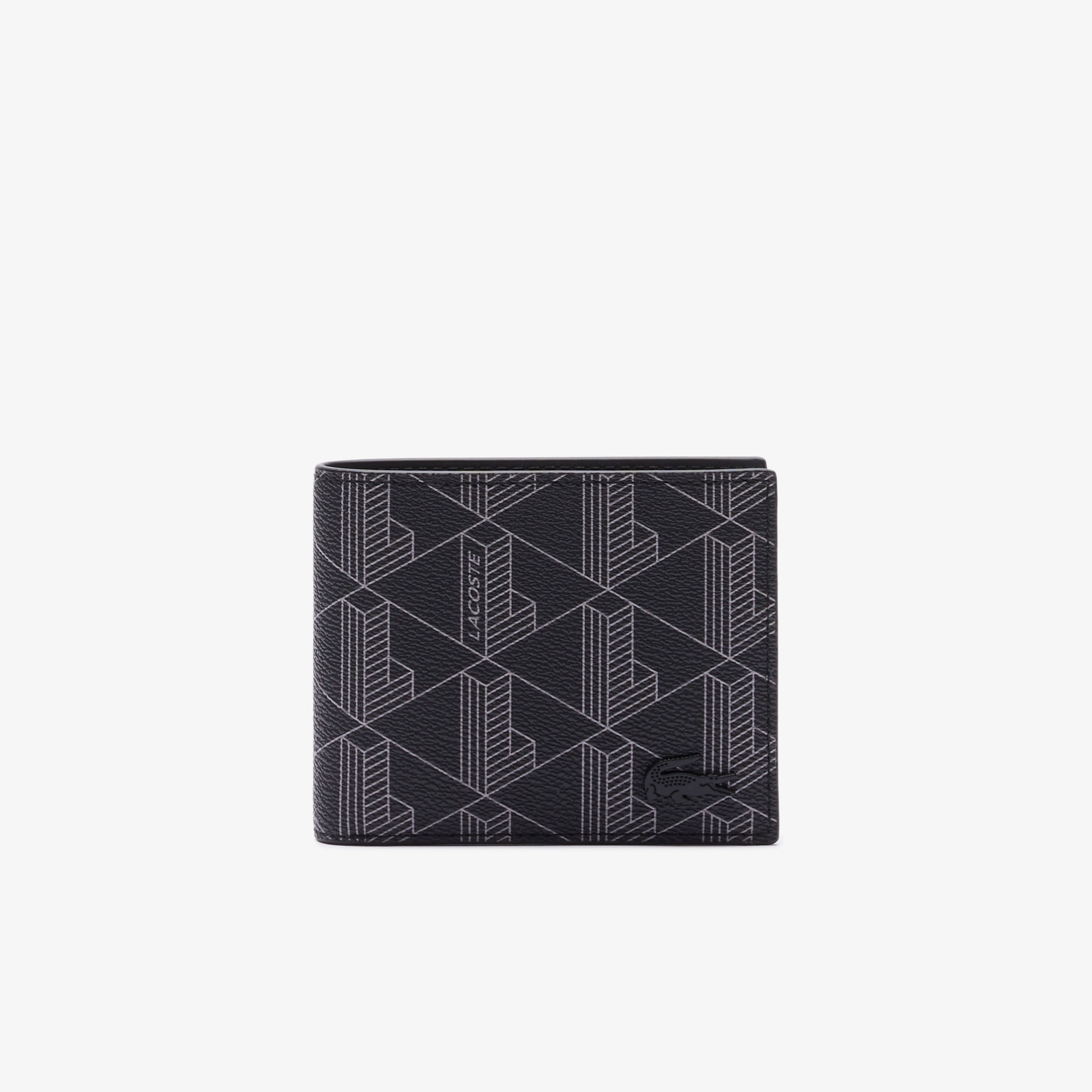 Lacoste The Blend Erkek Monogram Siyah Cüzdan