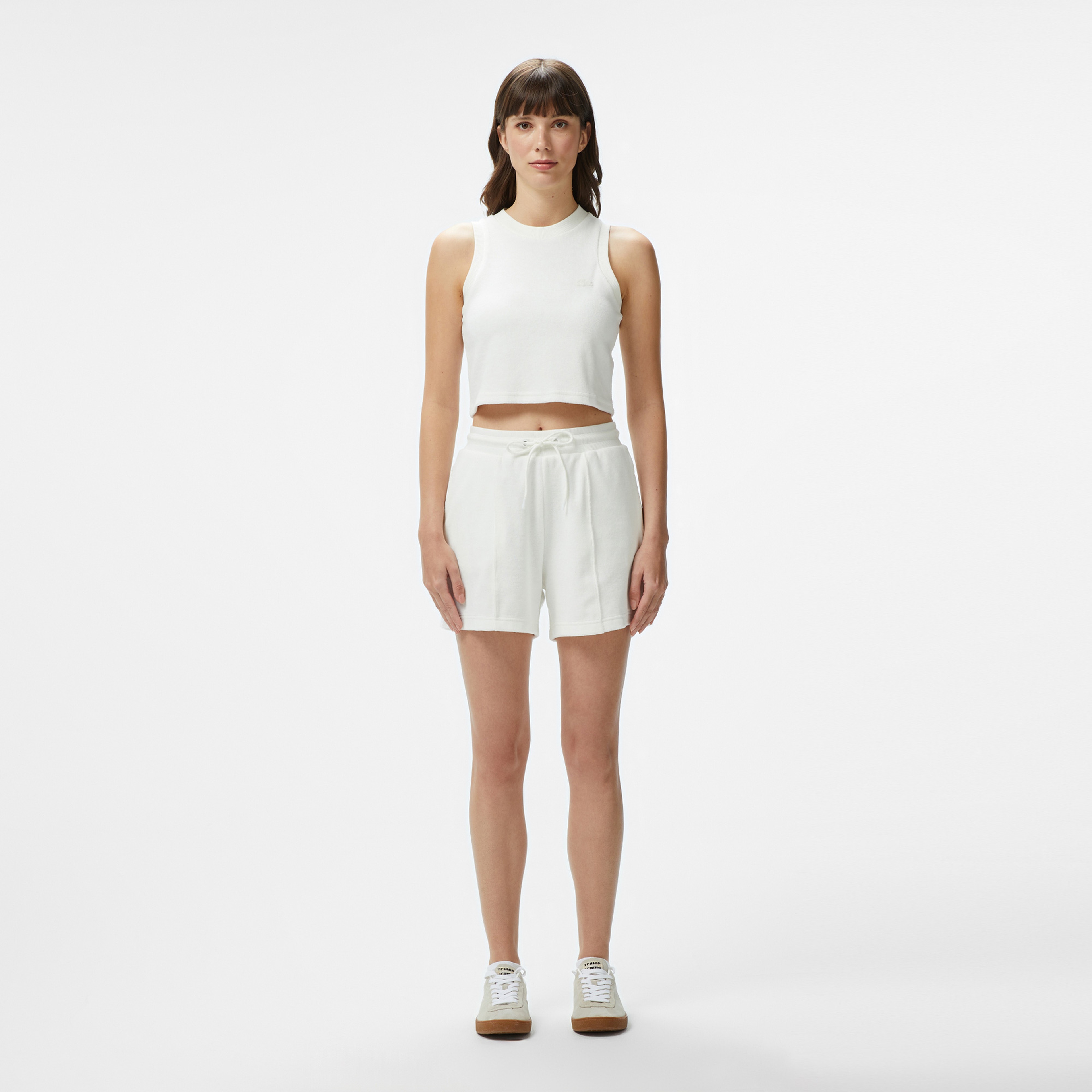 Kadın Relaxed Fit Beyaz Şort