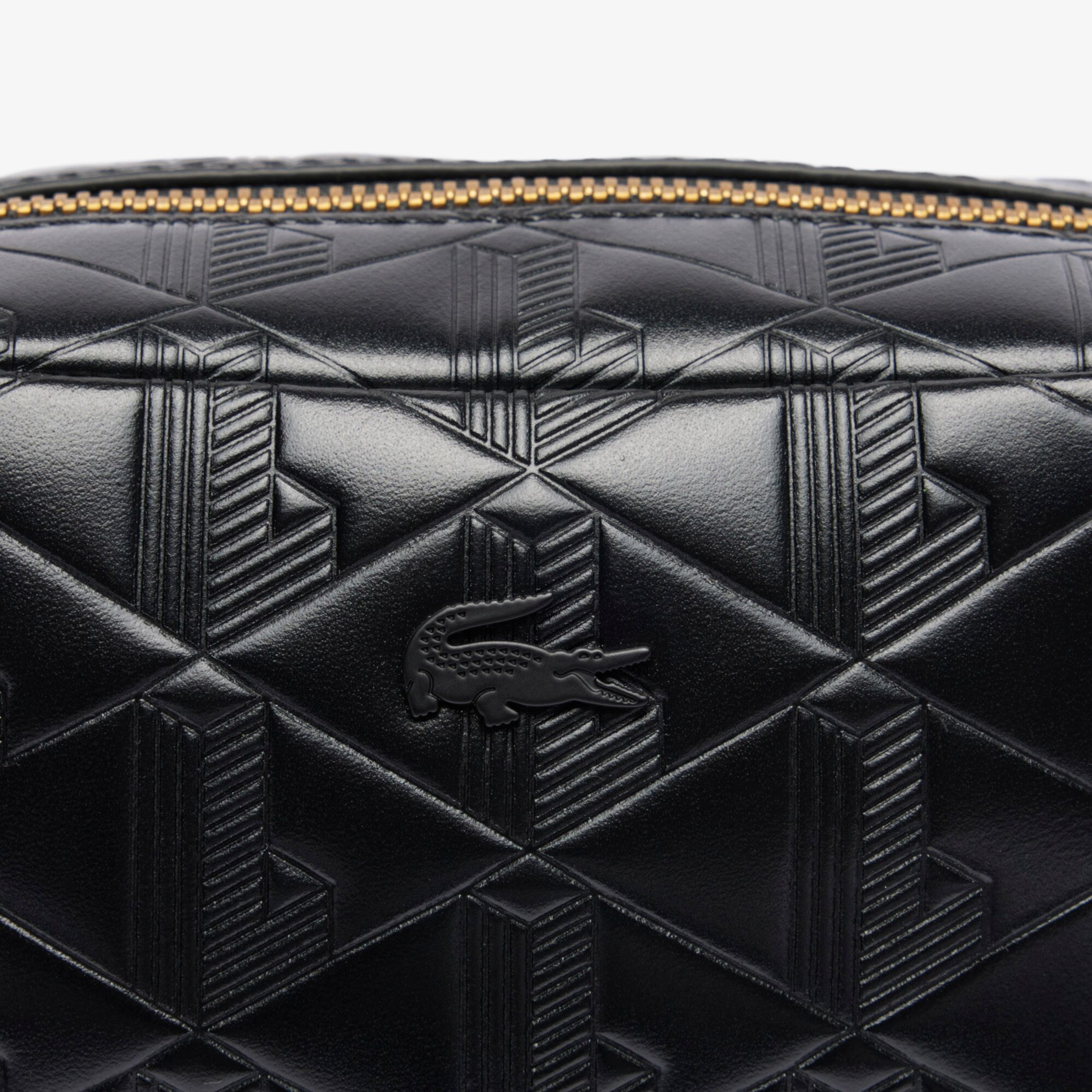 Maheki Kadın Monogram Deri  Siyah Postacı Çantası