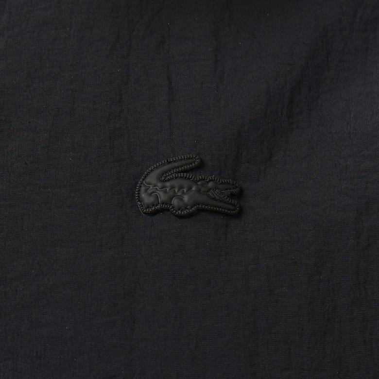 Kadın Kapüşonlu Siyah Yağmurluk