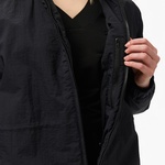 Kadın Kapüşonlu Siyah Yağmurluk