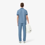 Paris Erkek Regular Fit Monogram Mavi Eşofman Altı