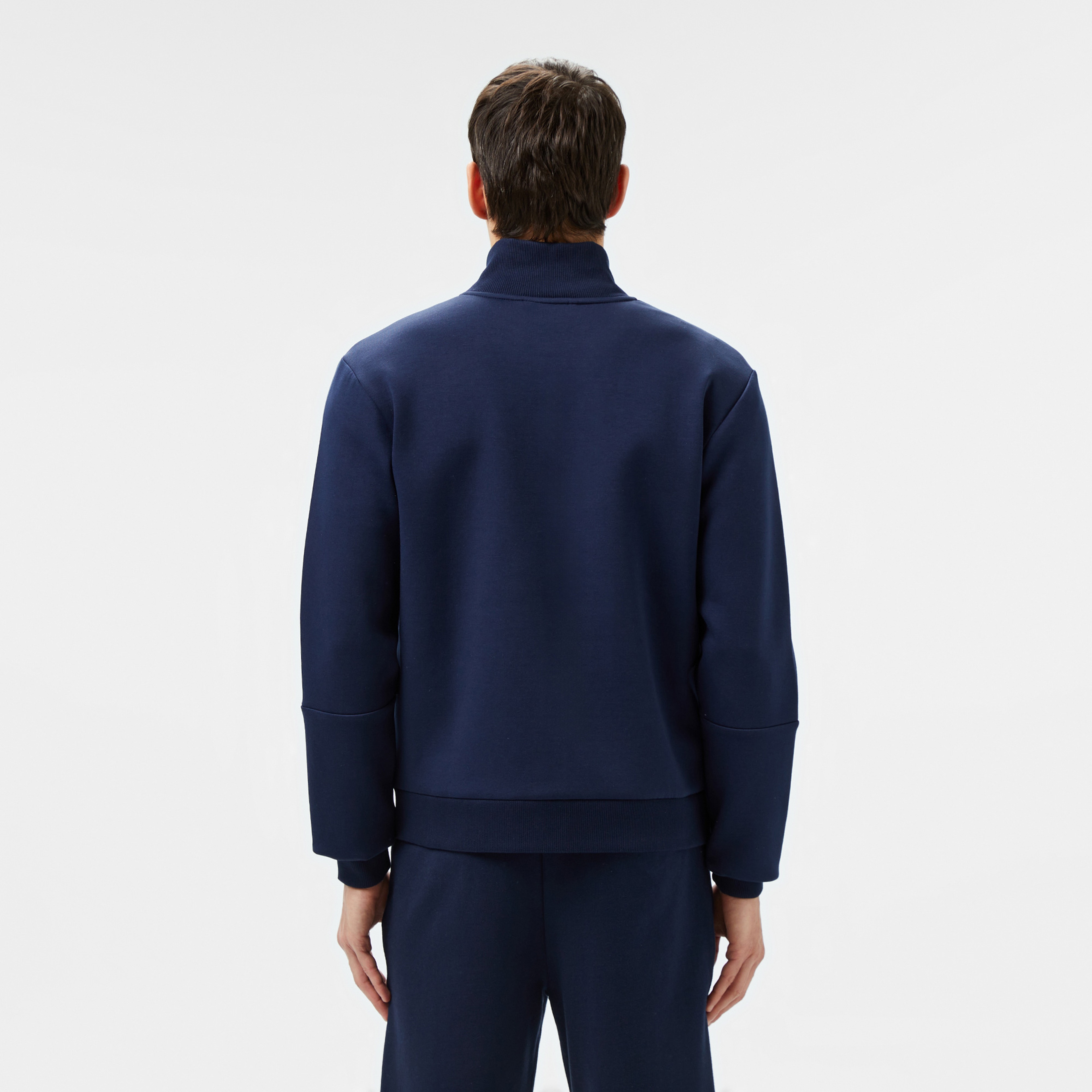 Erkek Slim Fit Fermuarlı Lacivert Sweatshirt