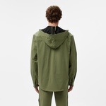 Erkek Relaxed Fit Kapüşonlu Haki Ceket