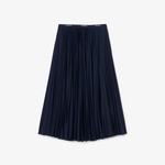 Kadın Pileli Lacivert Etek