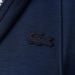 Kadın Crop Fit Fermuarlı Renk Bloklu Lacivert Sweatshirt